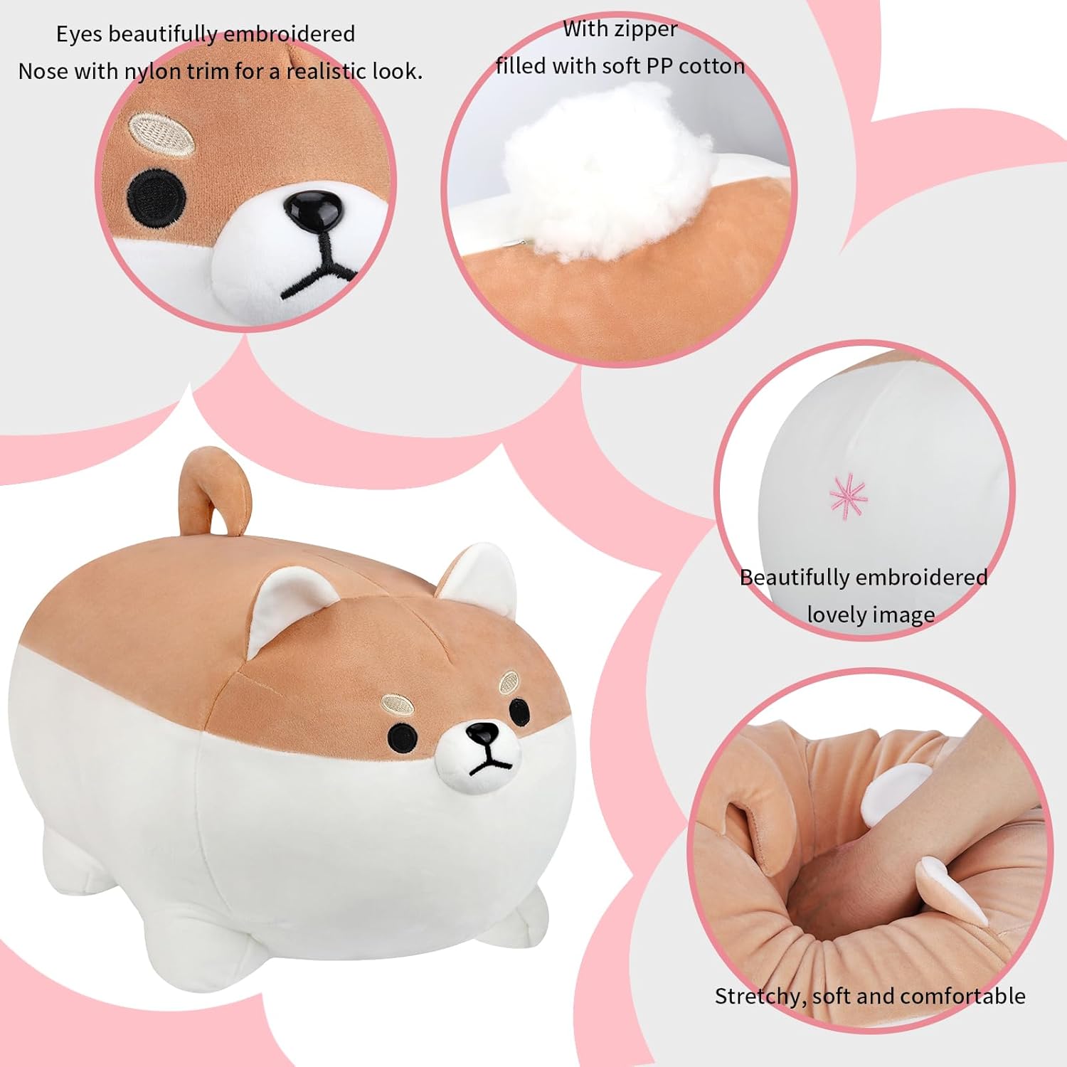 AFAN Shiba Inu Plush Pillow Kawaii Corgi Dog Toy