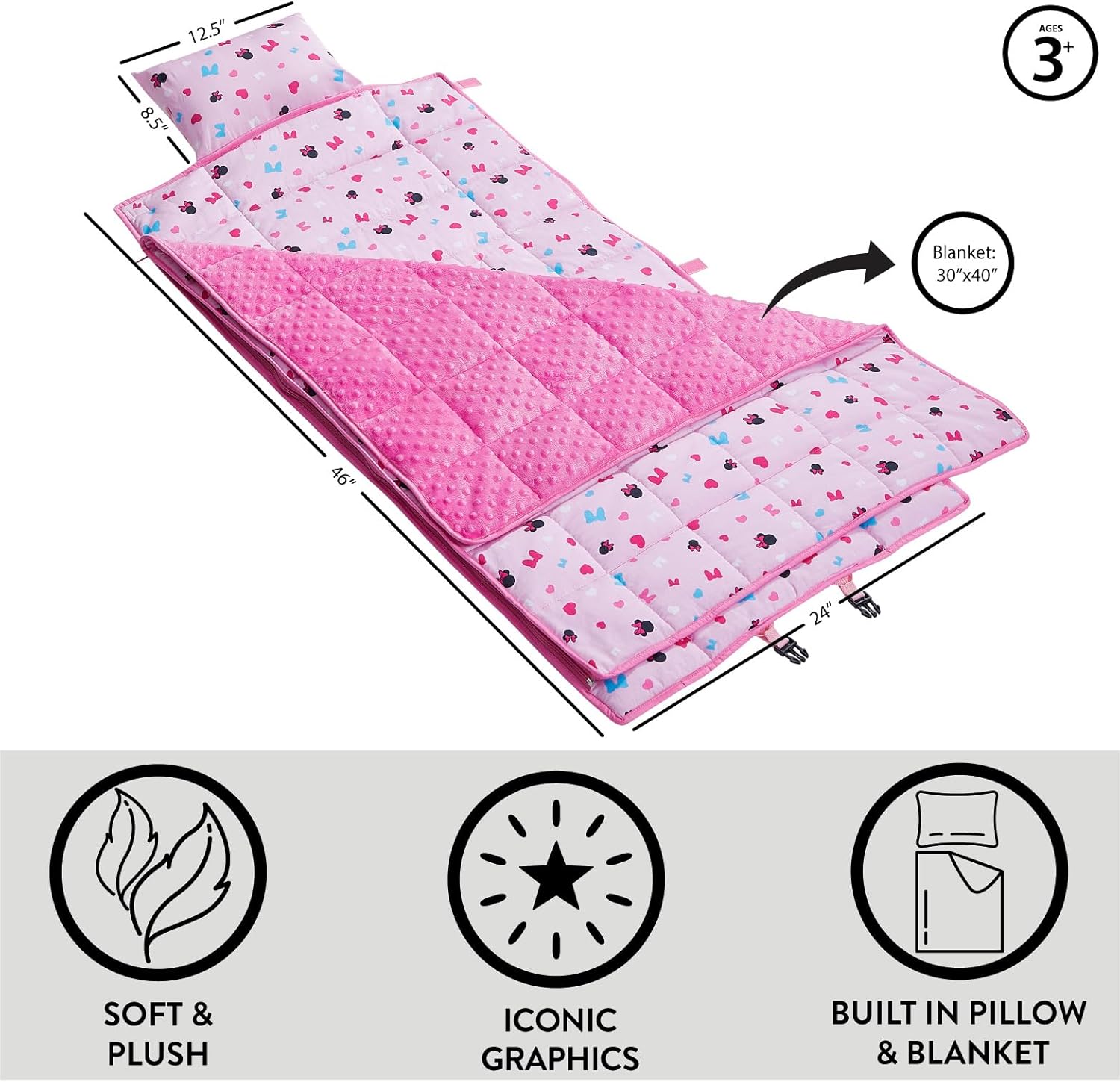 Travel Slumber Nap Mat with Pillow and Blanket