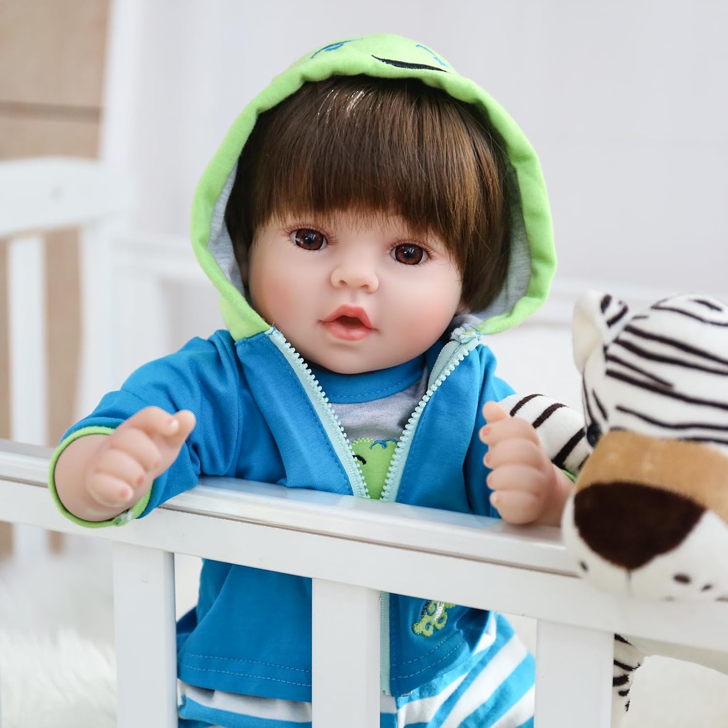 CHAREX Reborn Baby Boy 18 Inch Lifelike Cuddle Doll
