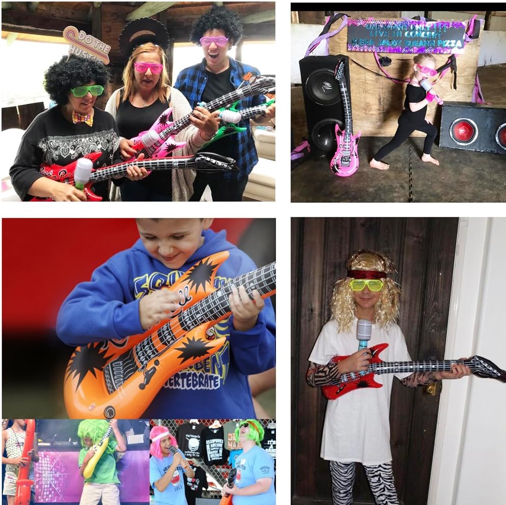 OuMuaMua Rock Star Inflatable Party Set 18 Pieces