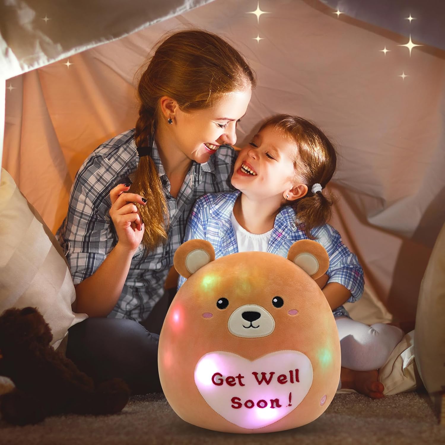 12 Glow Teddy Bear Plush Toy Get Well Soon Gift