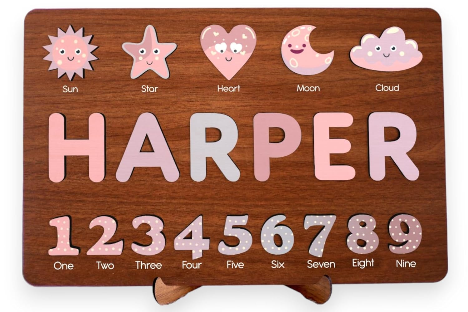 Custom Wooden Name Puzzle for Kids Personalized Montessori Learning Toy