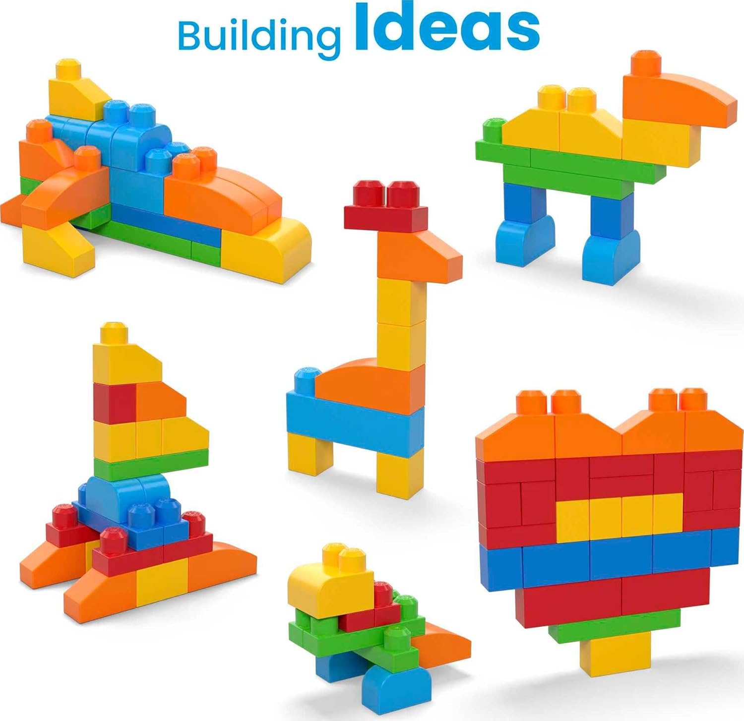 MEGA BLOKS First Builders Building Blocks Set 150 Pieces Blue Ages 1