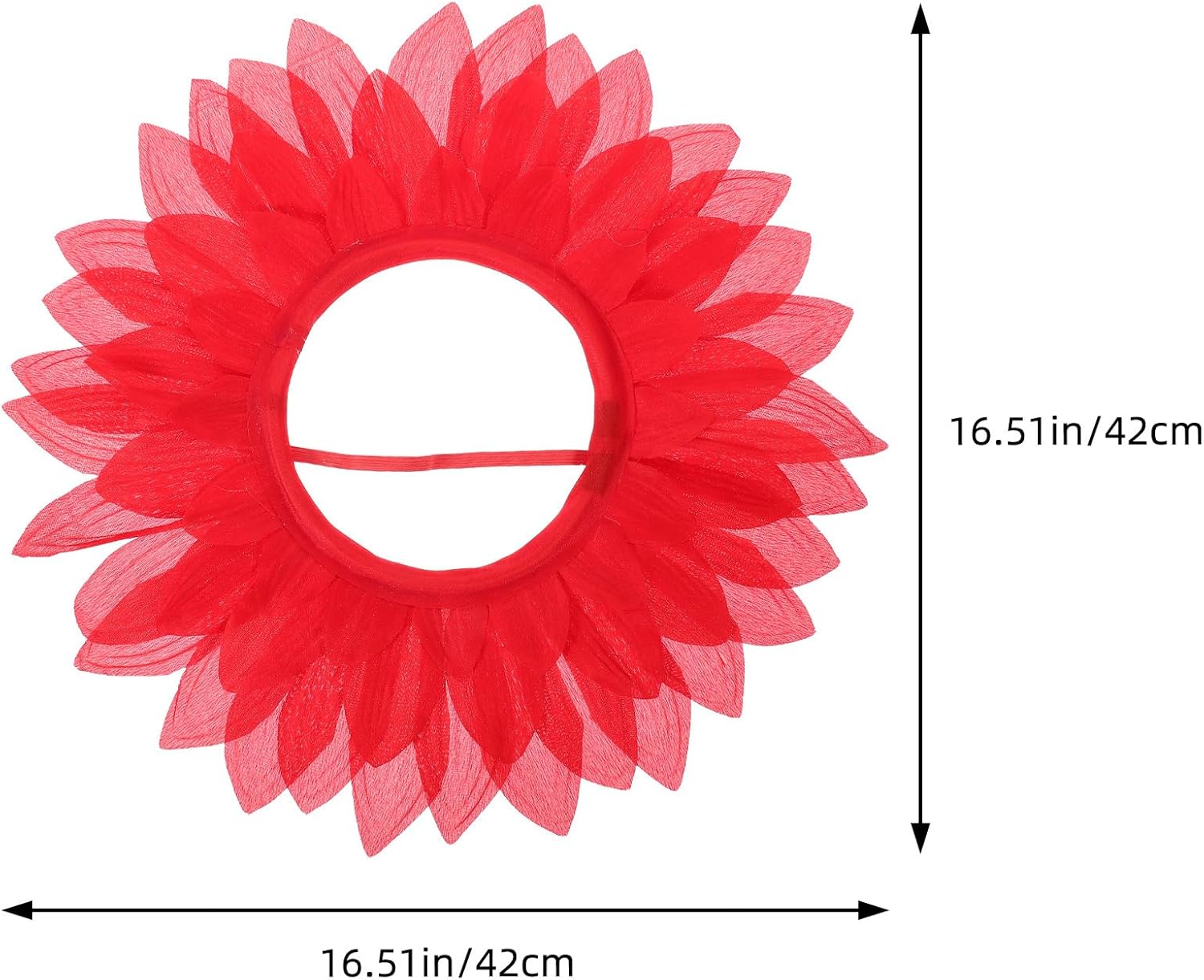 Luxshiny Red Flower Costume Headpiece Party Hat