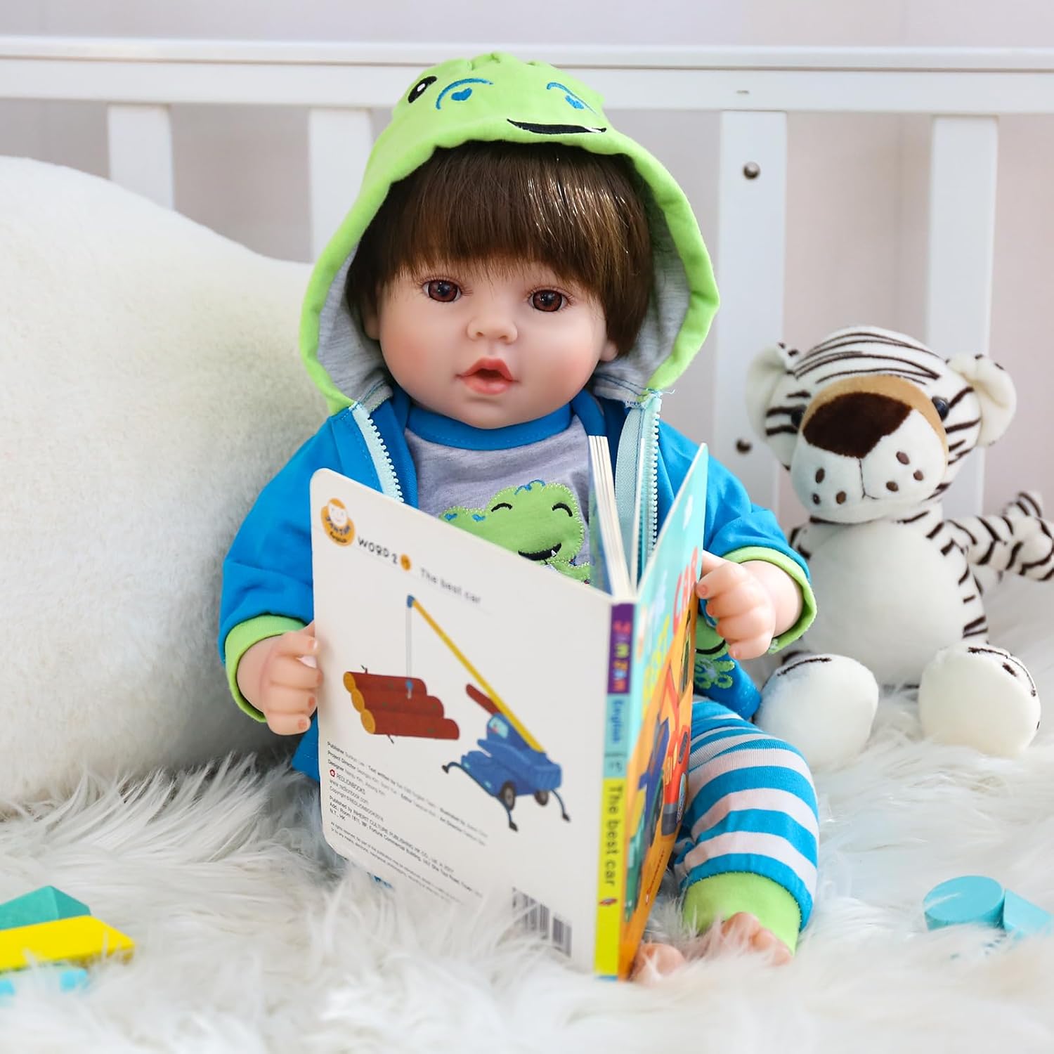 CHAREX Reborn Baby Boy 18 Inch Lifelike Cuddle Doll