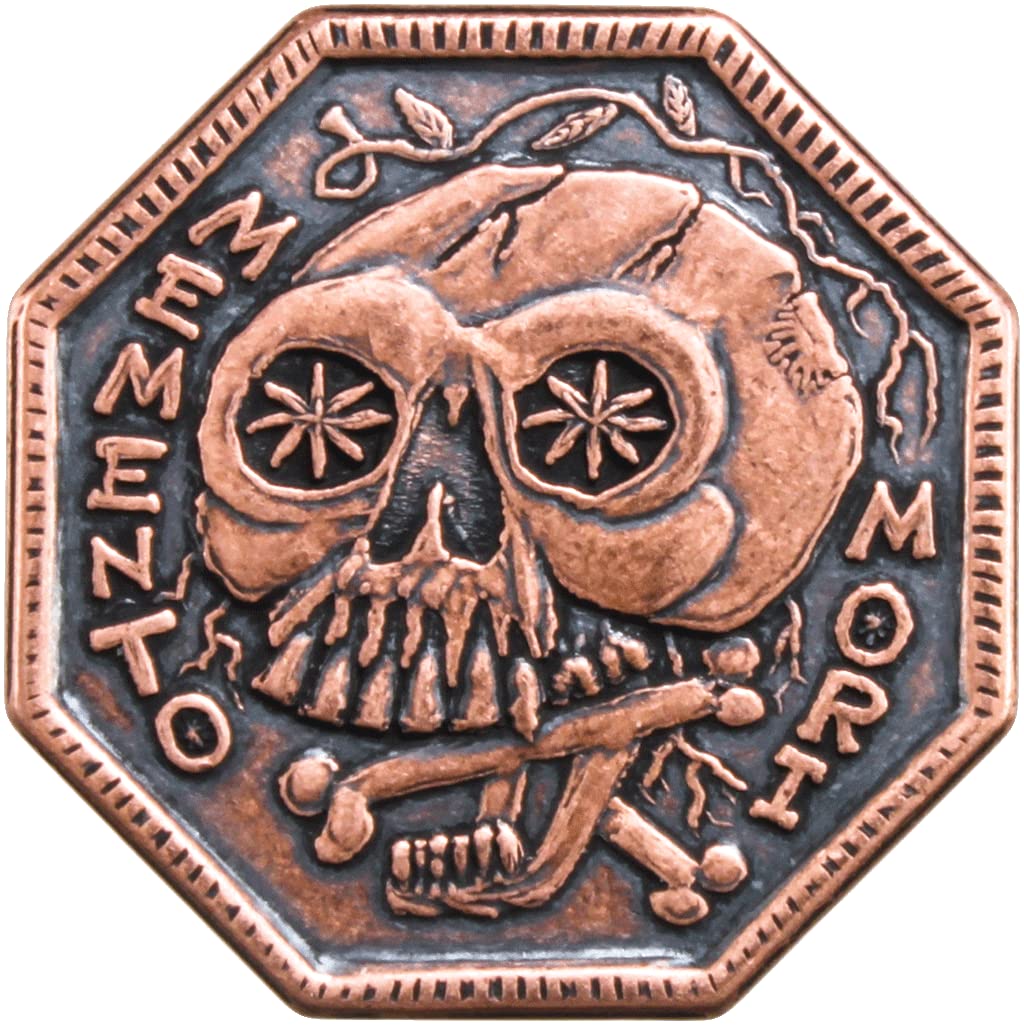 Memento Mori Copper Reminder Coin - 1 Inch