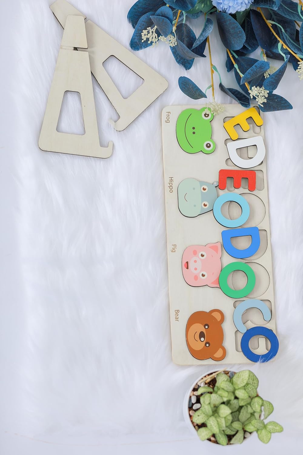 Customized Name Puzzle for Toddlers Wooden Busy Board