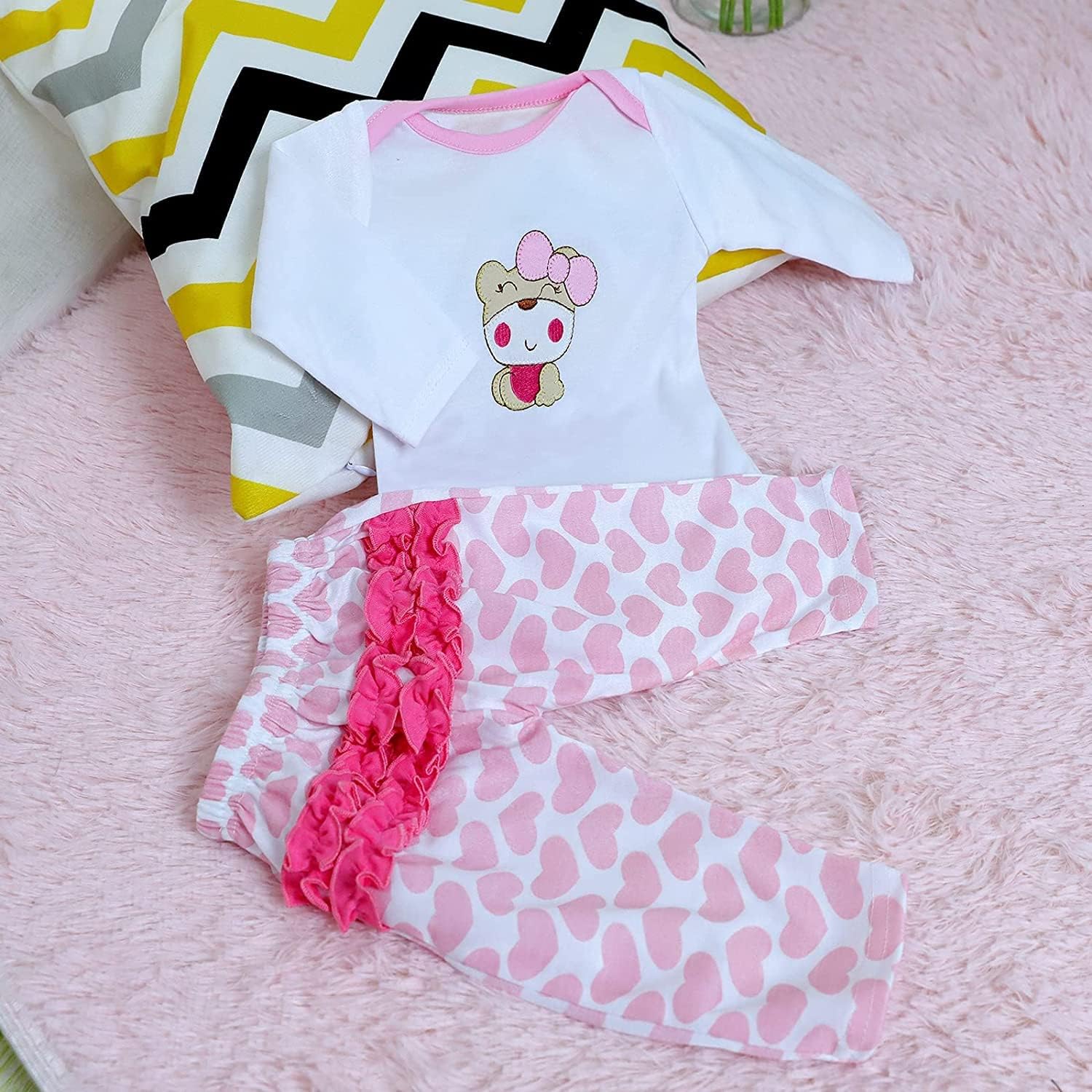 Reborn Baby Doll Clothes 4pcs Set for 17-22 Inch Girl