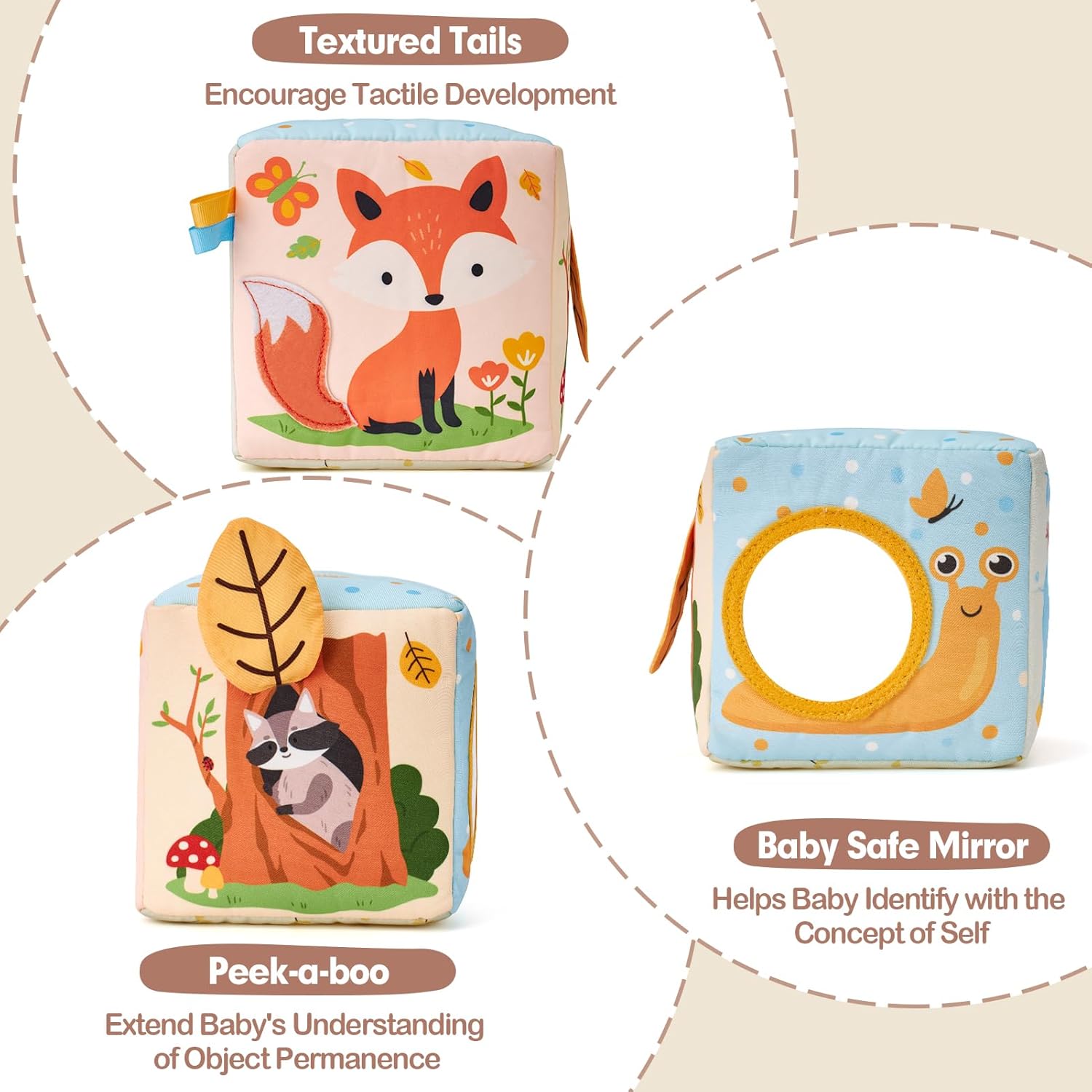 Hahaland Baby Tissue Box Toy for 6-12 Months