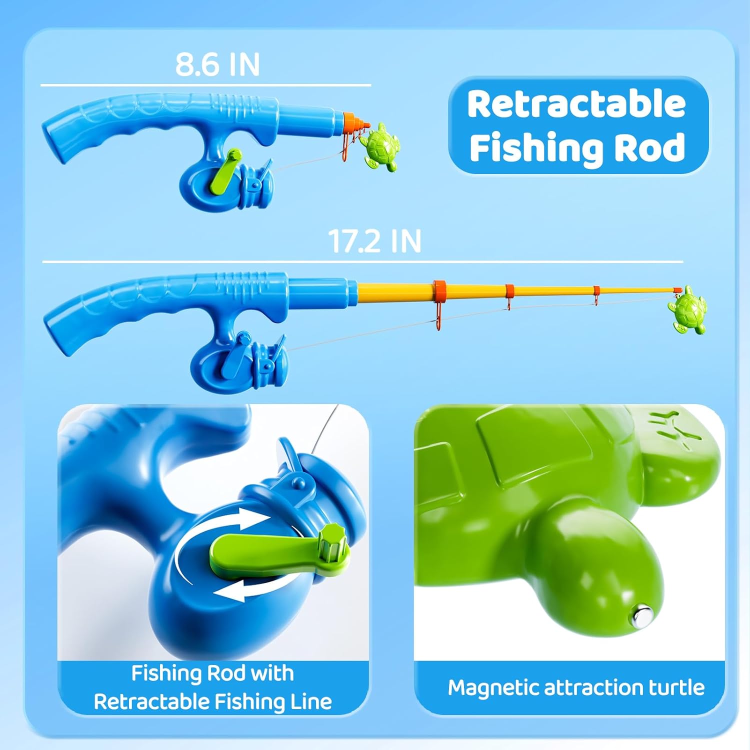 Magnetic Fishing Game for Kids 3-8 Years Old