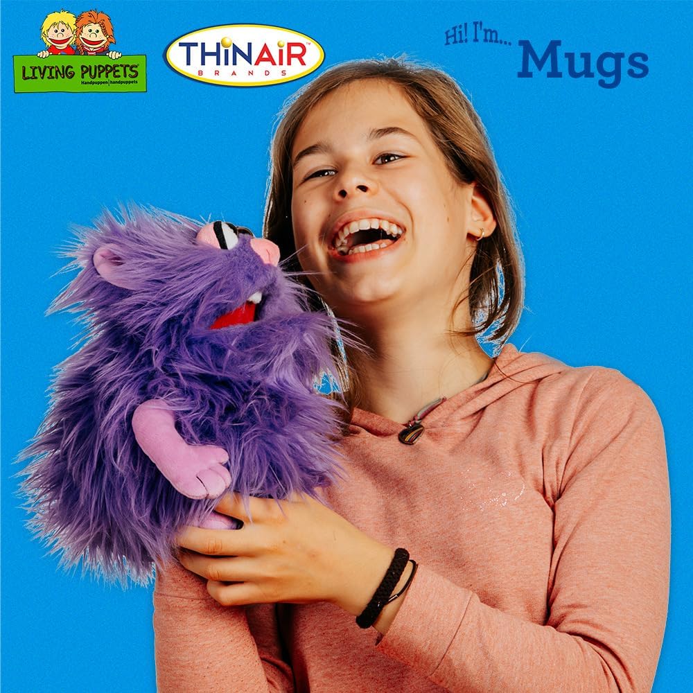 Nature Bound Living Puppets Purple Monster 12-Inch Hand Puppet