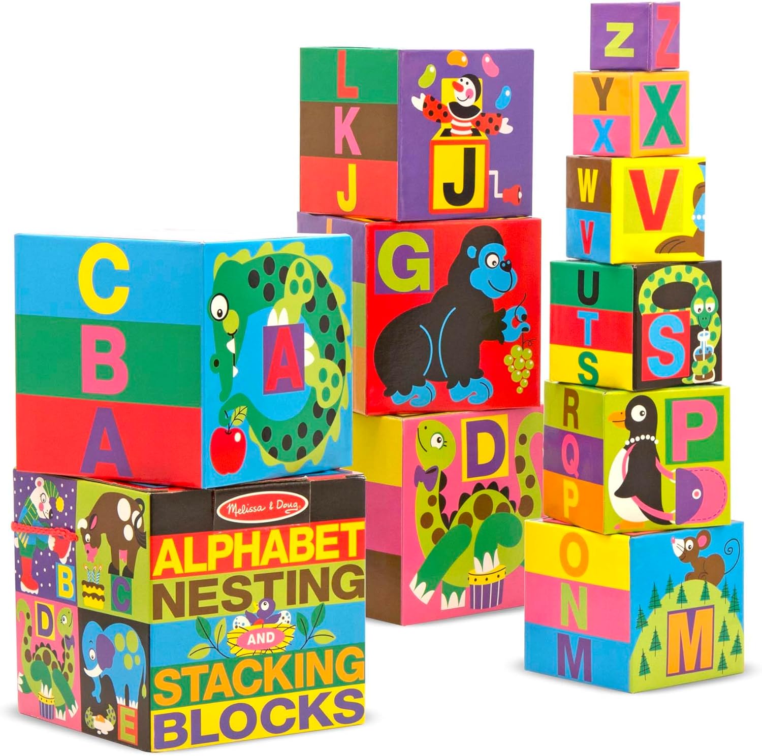 Melissa Doug Alphabet Stacking Blocks Set