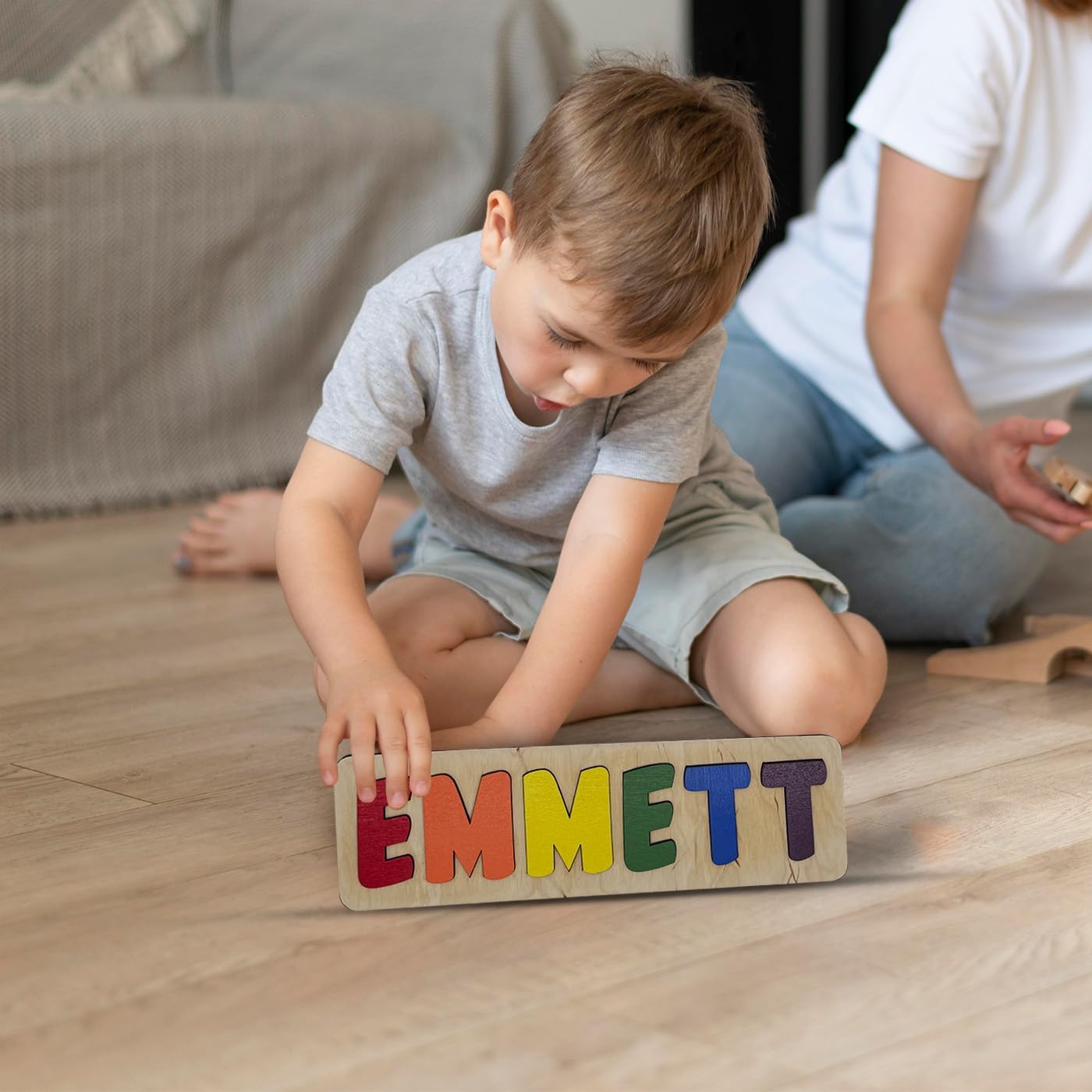 Birds Wood Shack Personalized Wooden Name Puzzle for Kids