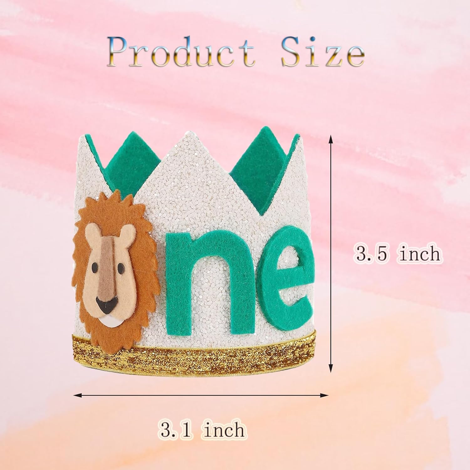 Safari Lion 1st Birthday Crown for Boys