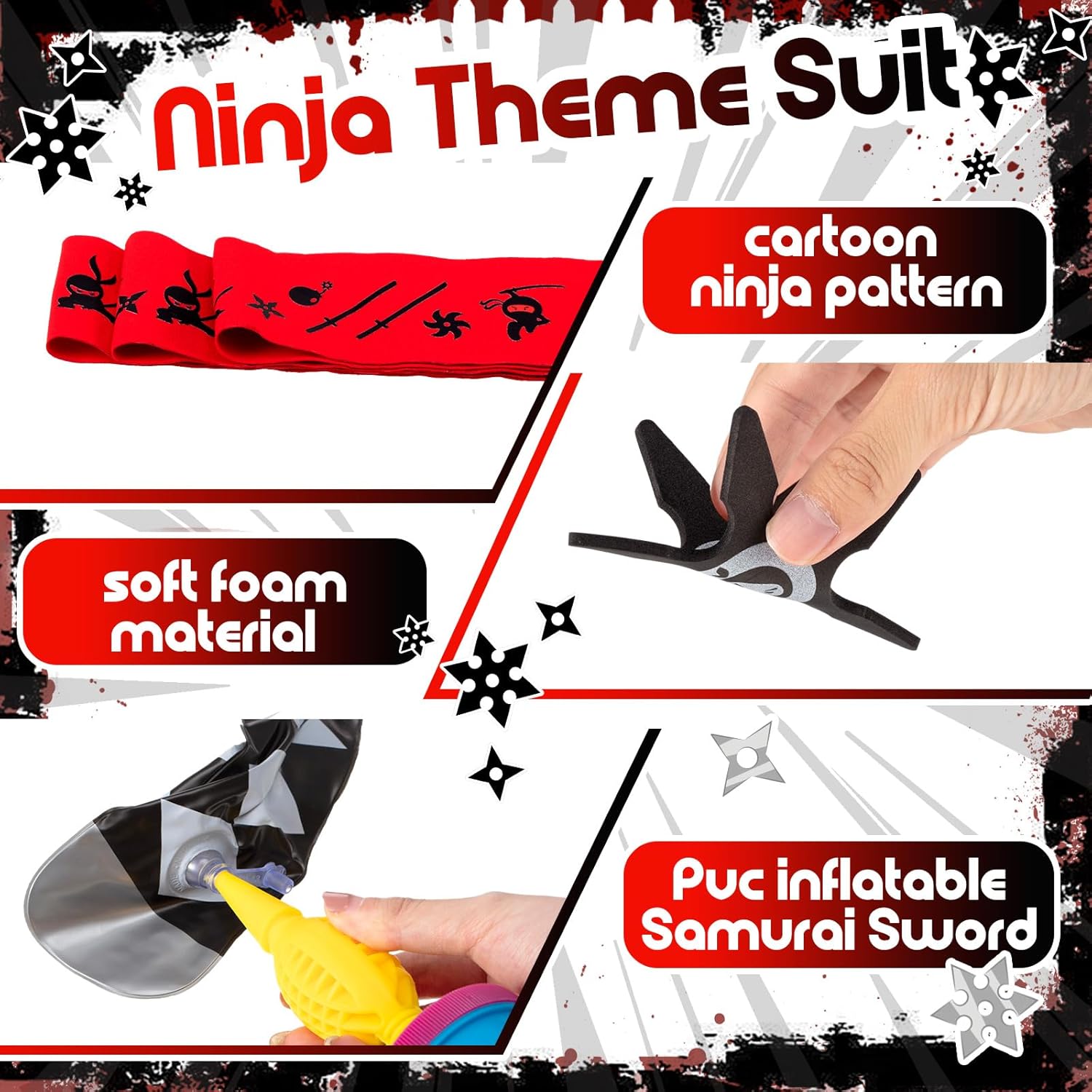 Deekin 48 Pcs Ninja Party Favor Pack