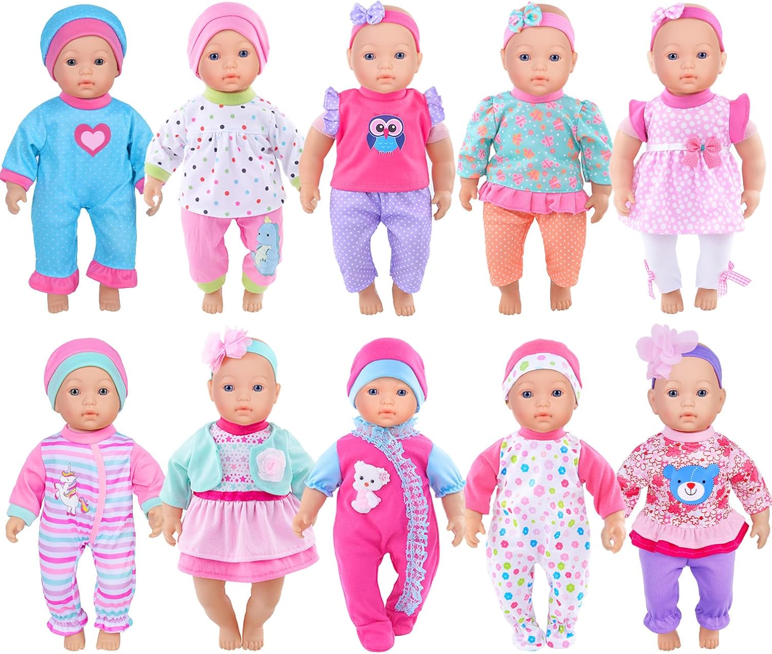 iBayda 10 Sets Baby Doll Clothes Accessories