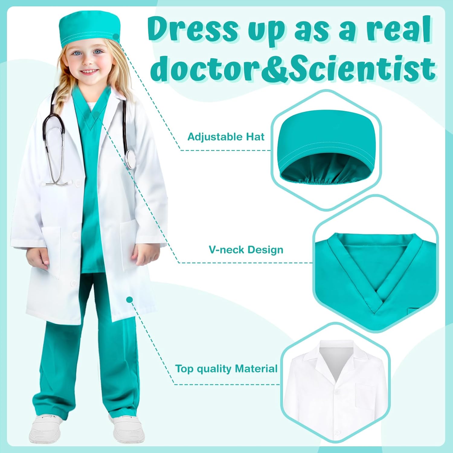 Joycover Doctor Costume for Kids 3-12 1