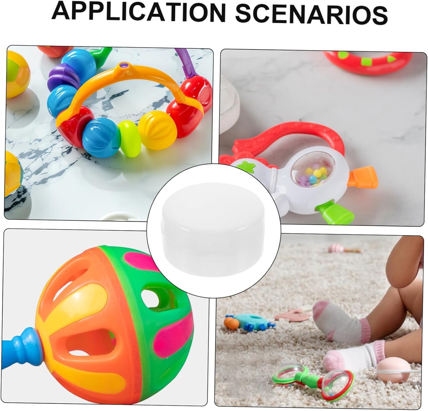 Garneck 50 Pcs Noise Maker Rattle Inserts for Baby Toys