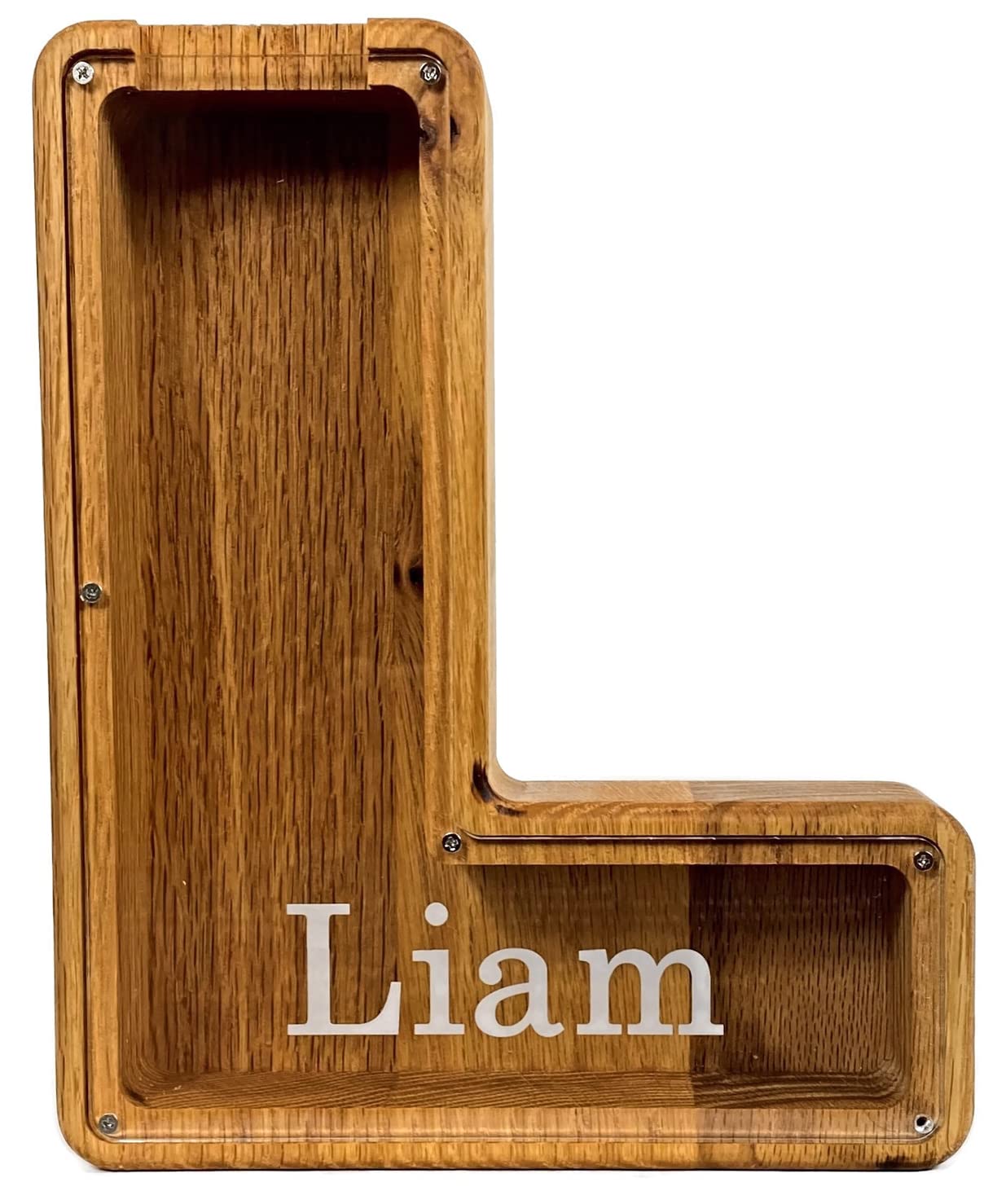 USA Handcrafted Wooden Letter Piggy Bank for Kids