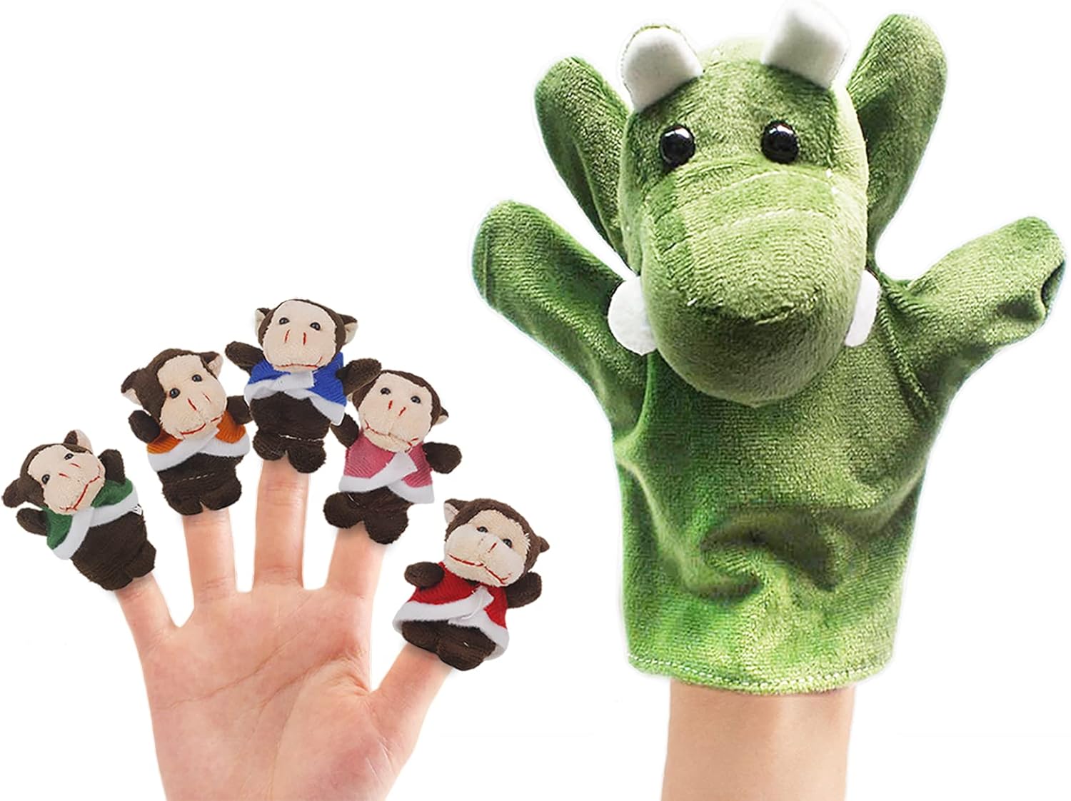 RIY 12pcs Plush Finger Puppets Set for Toddlers