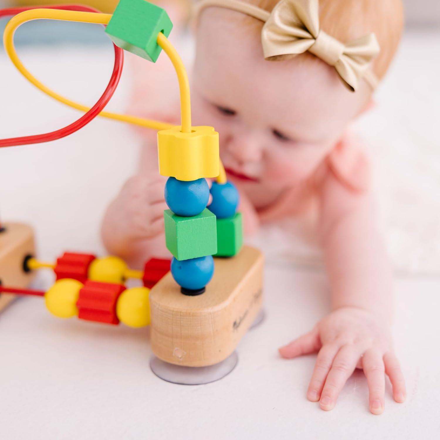 Melissa Doug First Bead Maze - Wooden Educational Toy for Babies and Toddlers