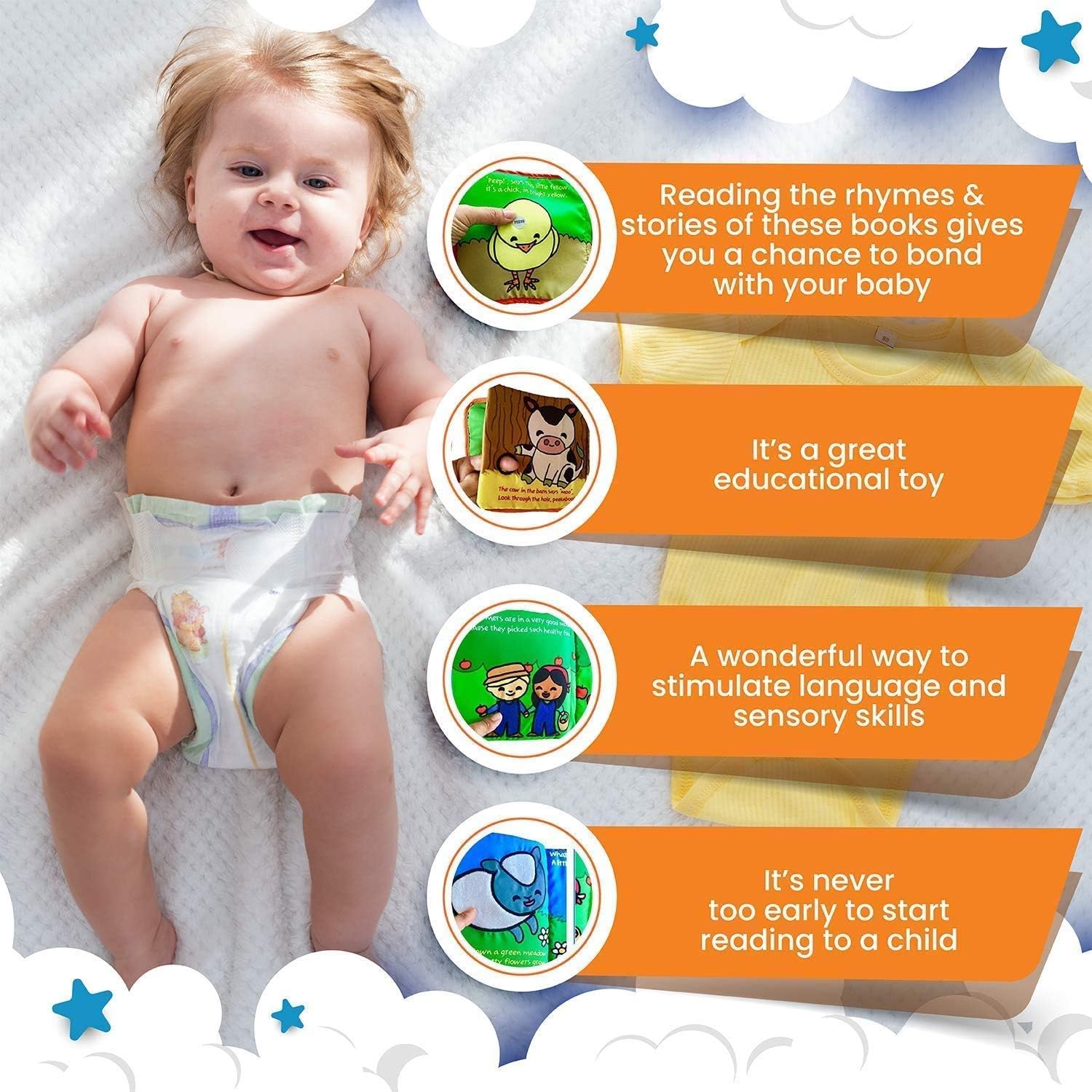 ToBe ReadyForLife Baby Books for 0-12 Months