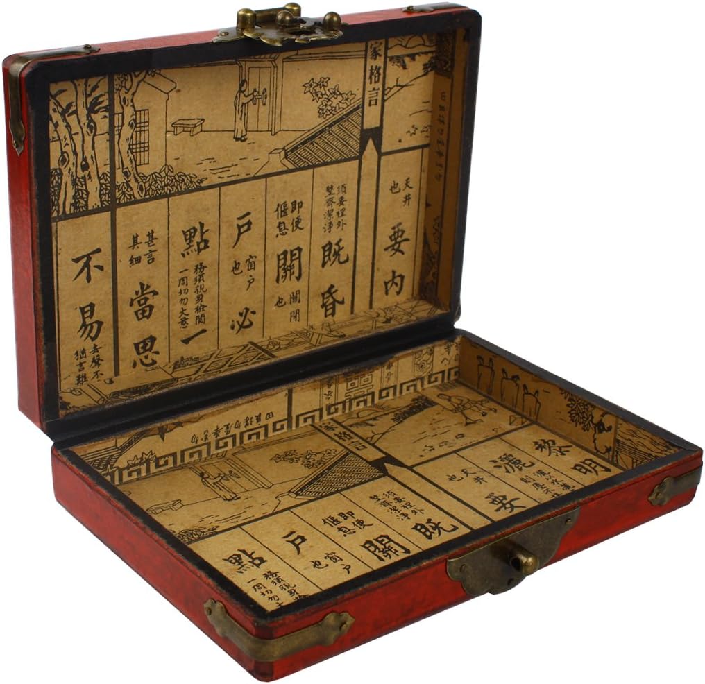 Larcele 9 Column Wooden Abacus with Leather Box