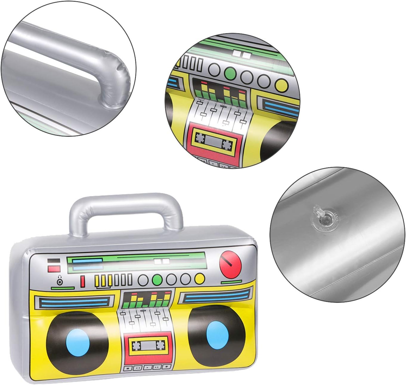 2PCS Inflatable Boombox Phone for 80s 90s Party Decor