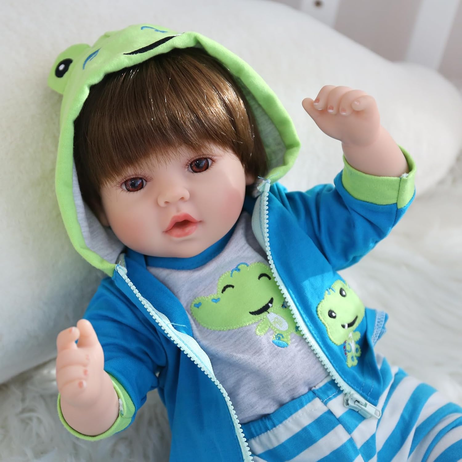 CHAREX Reborn Baby Boy 18 Inch Lifelike Cuddle Doll