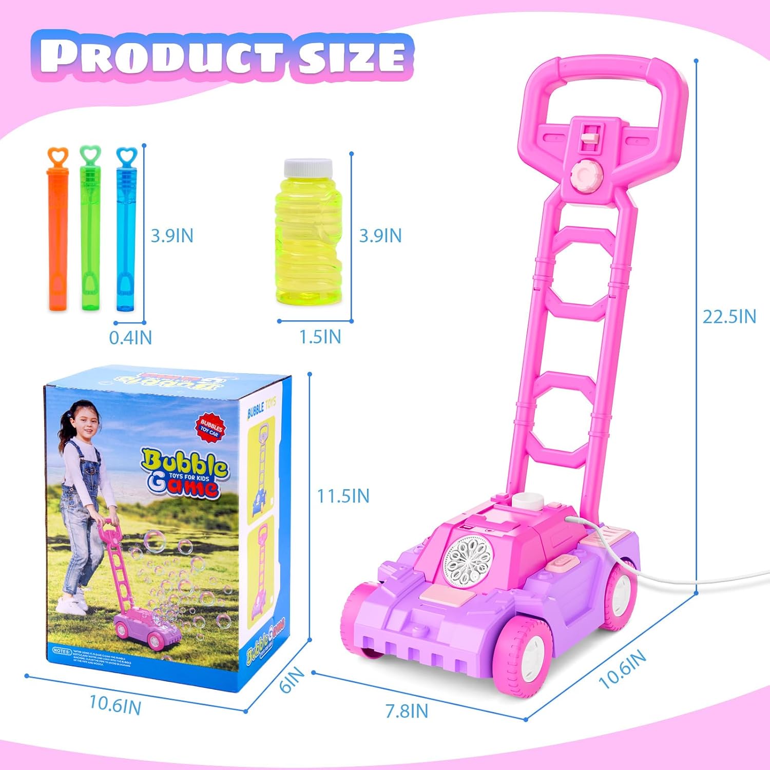 SHCKE Bubble Lawn Mower for Toddlers 1-3 Years 1