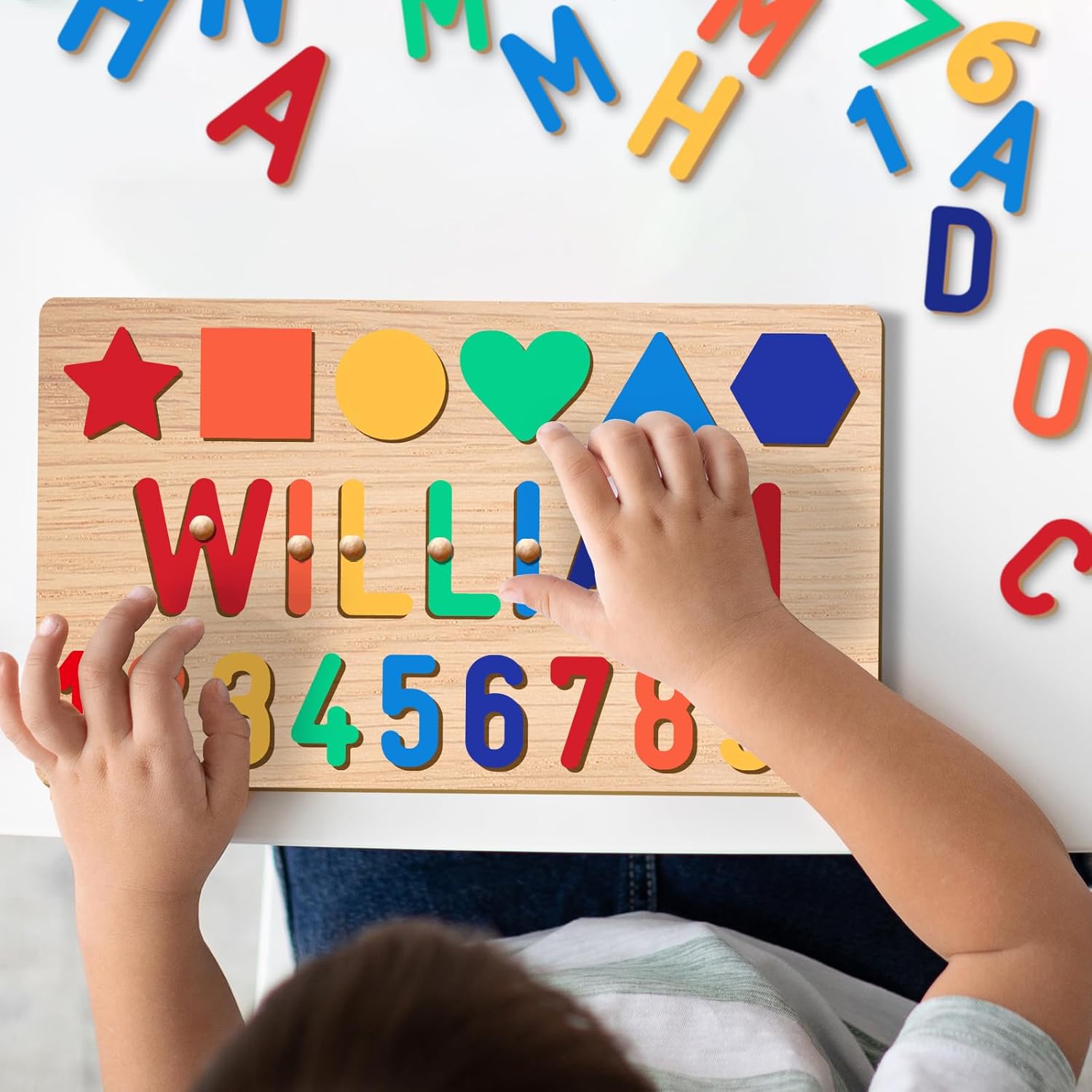 Personalized Wooden Name Puzzle for Kids 1-3