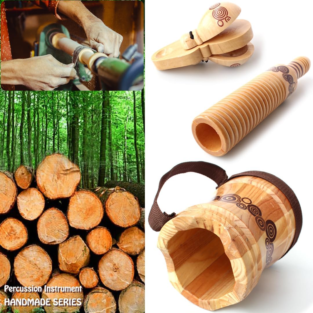 Kallwong Wooden Drum Percussion Set for Kids