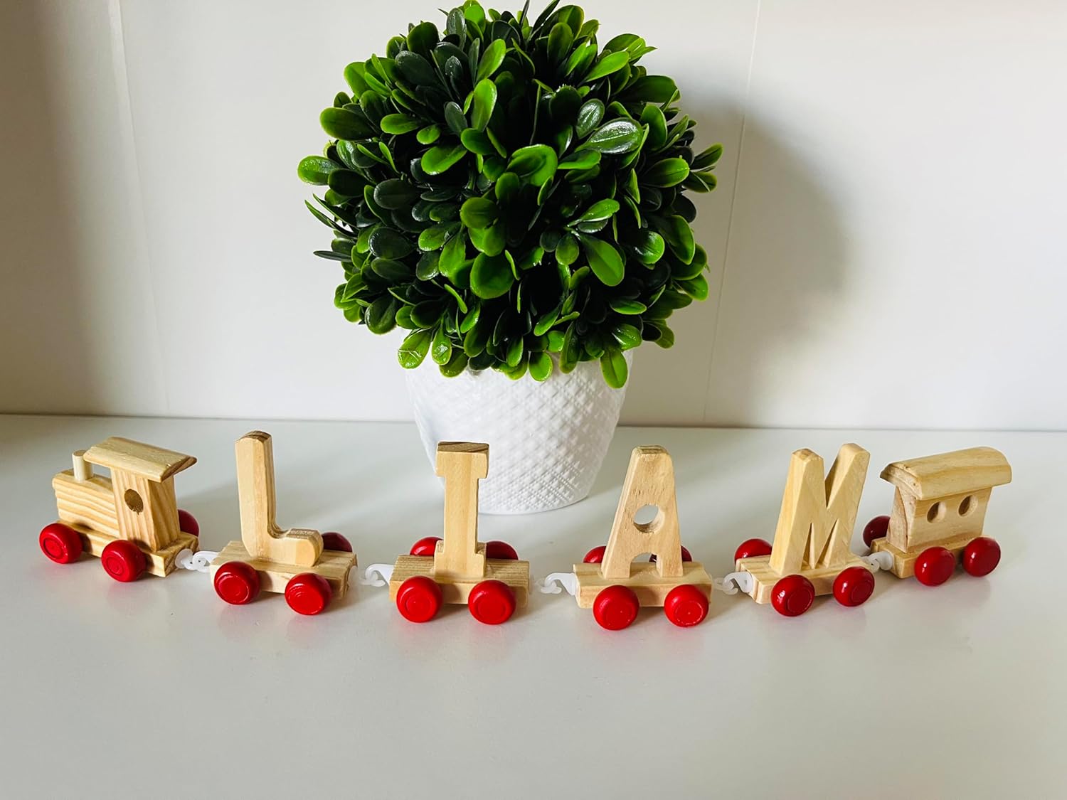 Wooden Letter Train with Personalized Name - Baby Room Decor