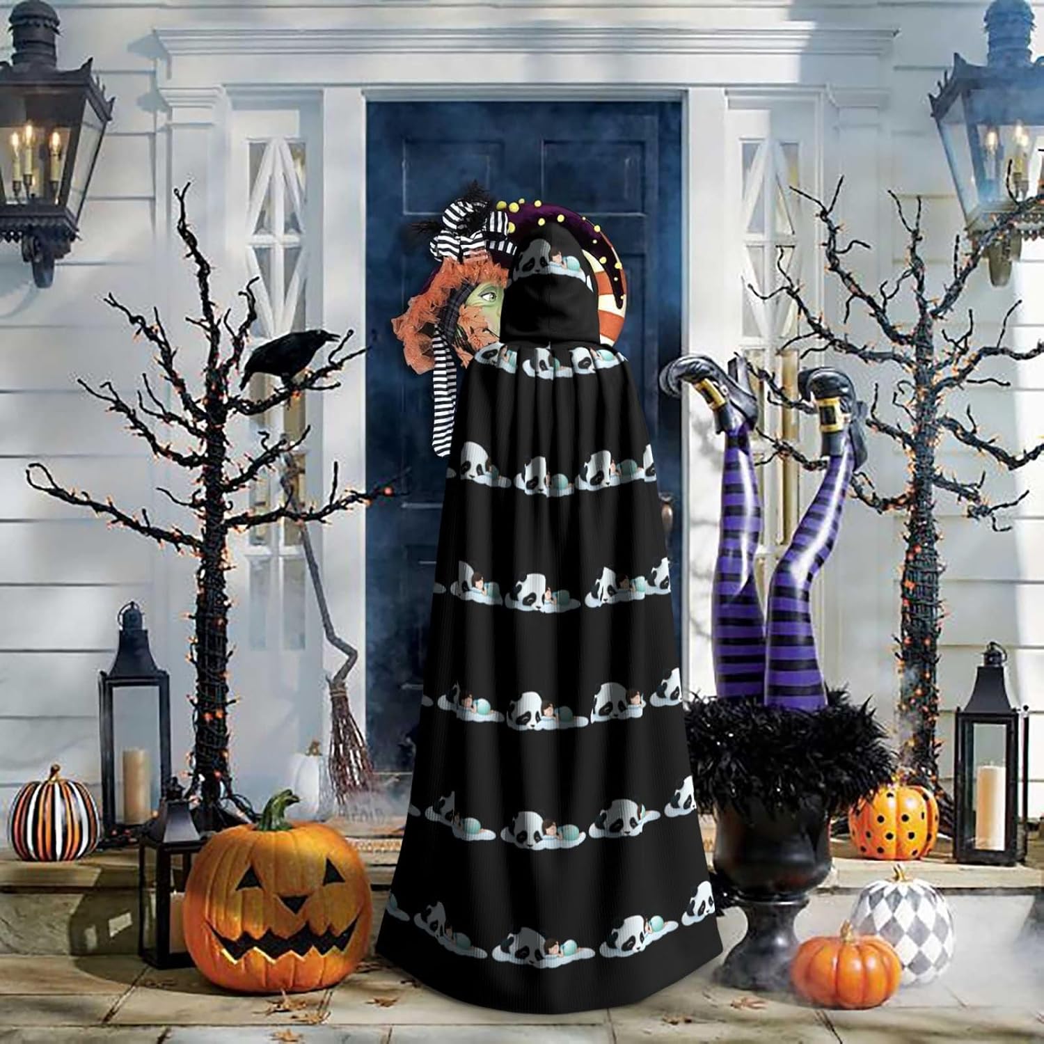 Little Girl Panda Hooded Cloak for Halloween Costume