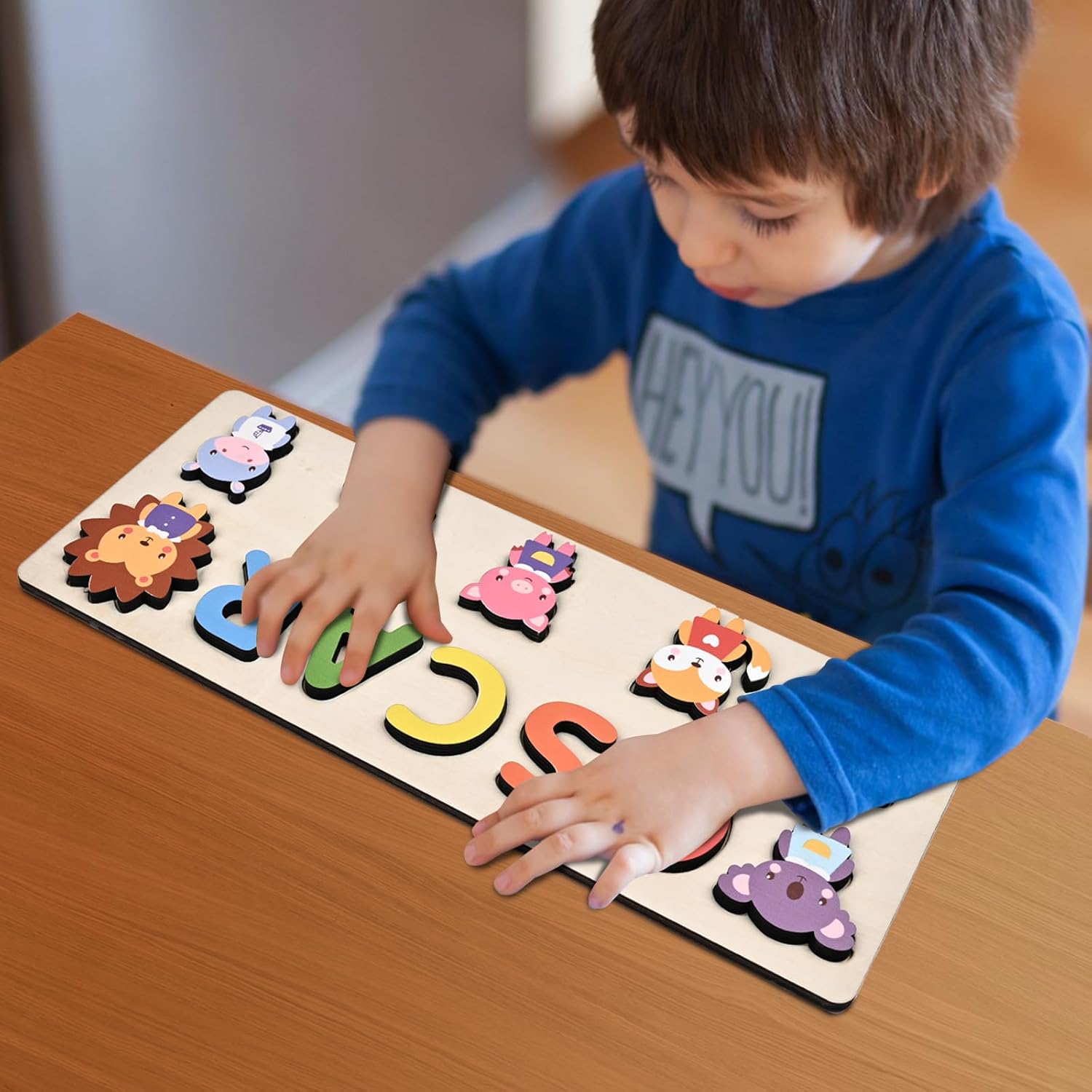Vnque Personalized Wooden Name Puzzles for Kids 1