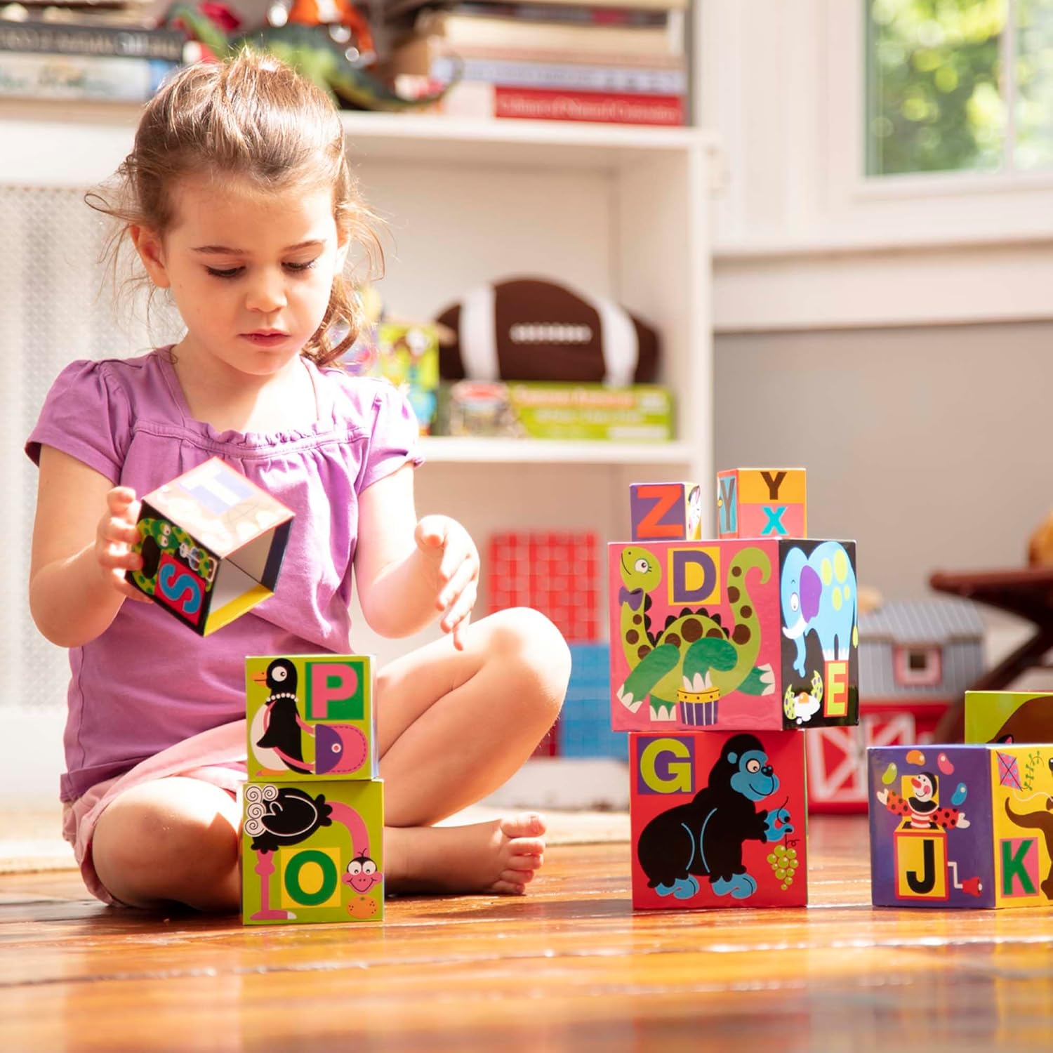 Melissa Doug Alphabet Stacking Blocks Set