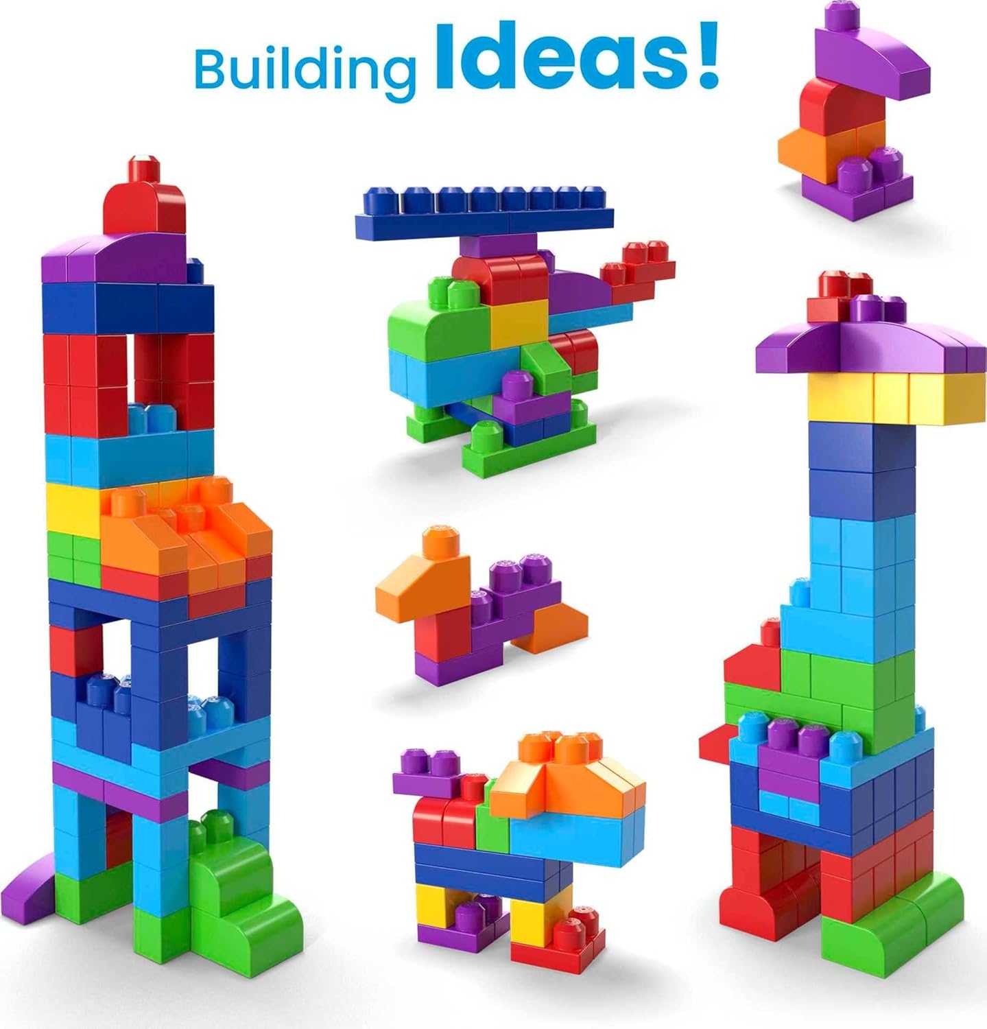 Mega Bloks First Builders 80-Piece Block Set Blue Ages 1