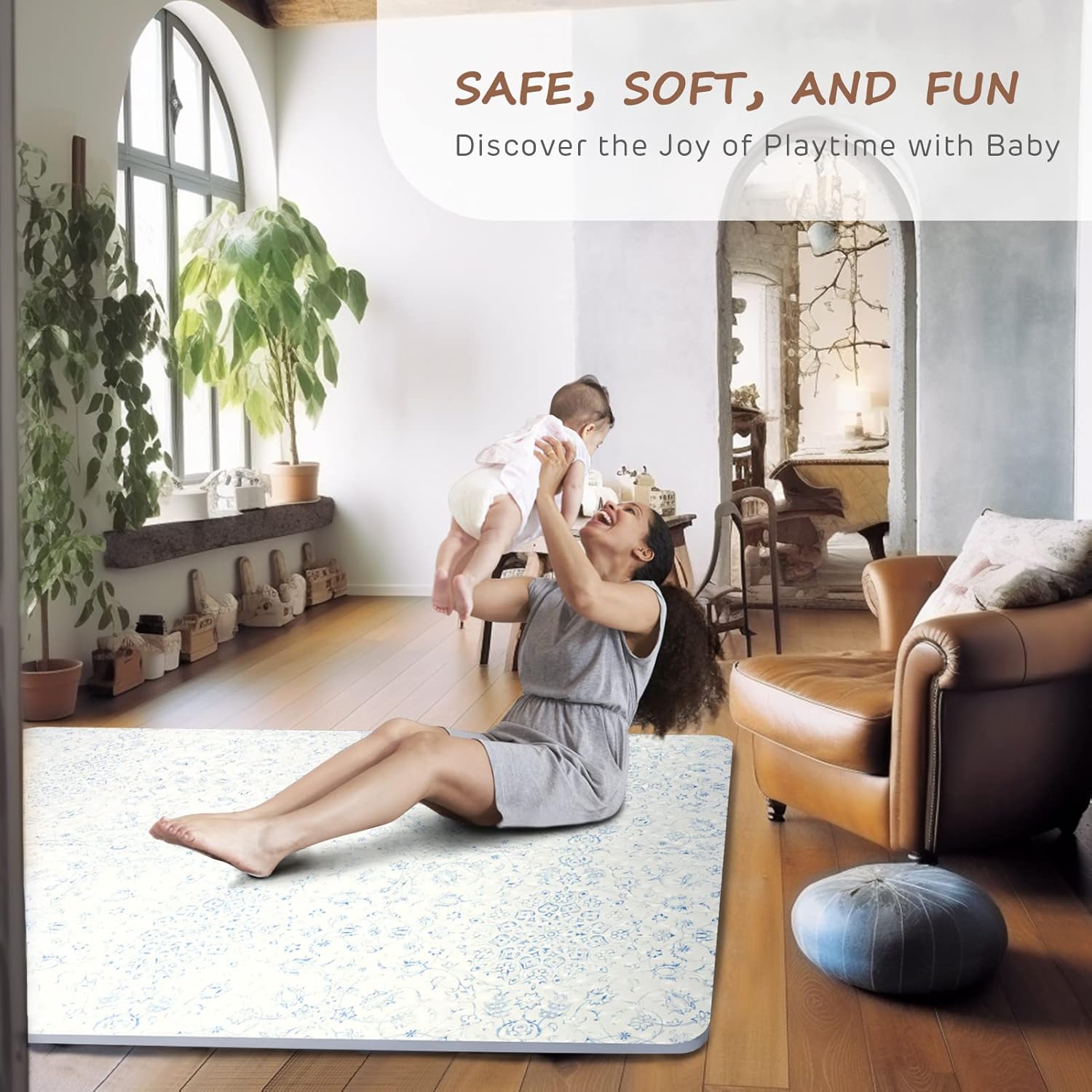 4FT x 6FT Non-Toxic Foam Puzzle Play Mat for Kids