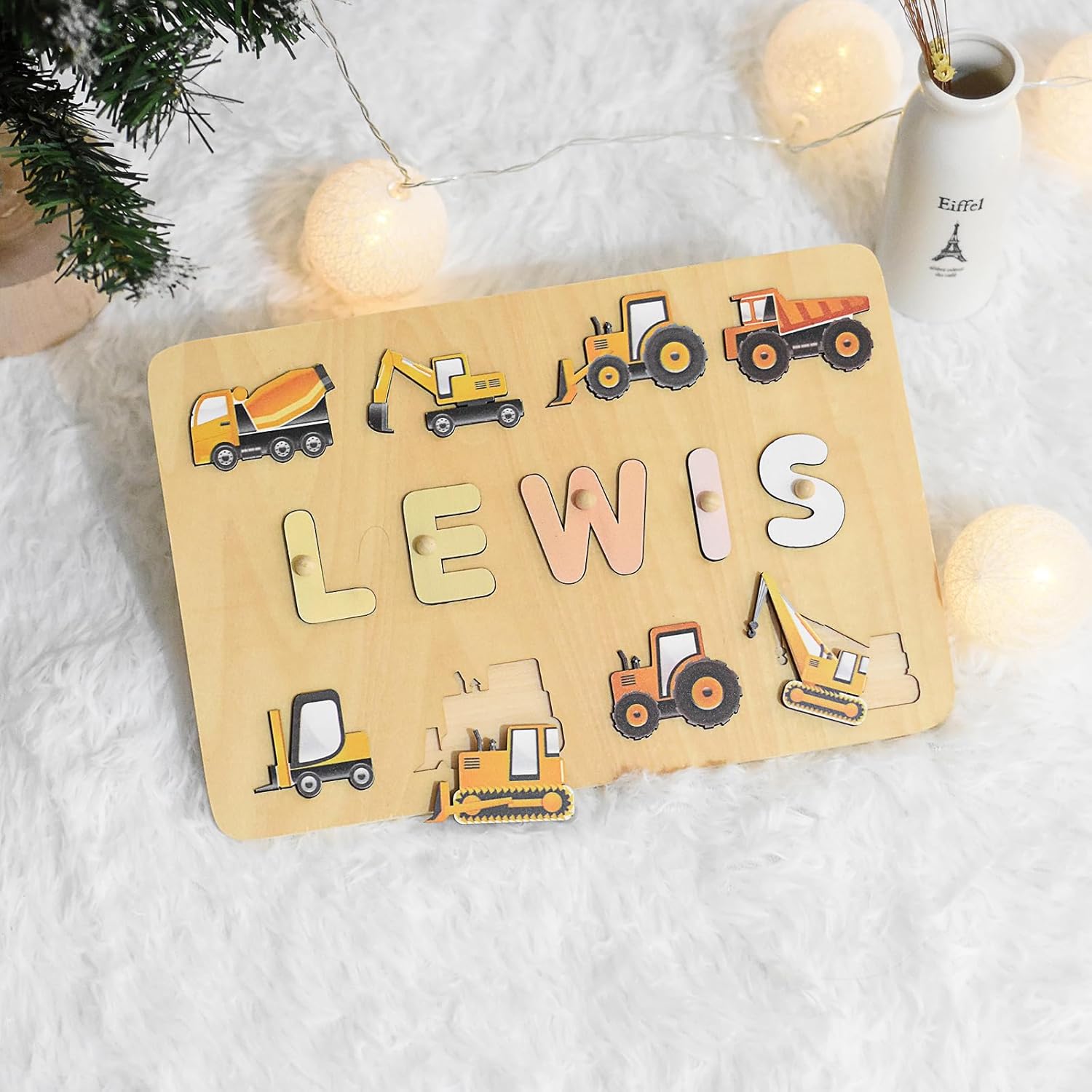 Personalized Name Puzzle - Wooden Montessori Busy Board 1