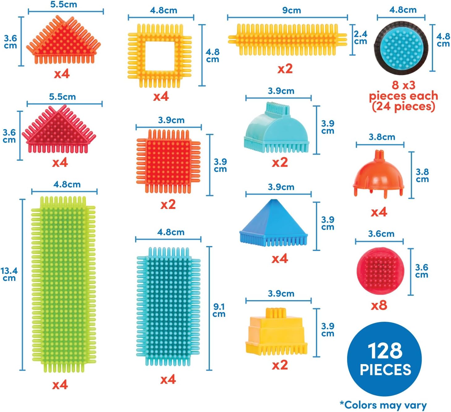 Battat Bristle Blocks - 80pc STEM Building Set for Kids 2