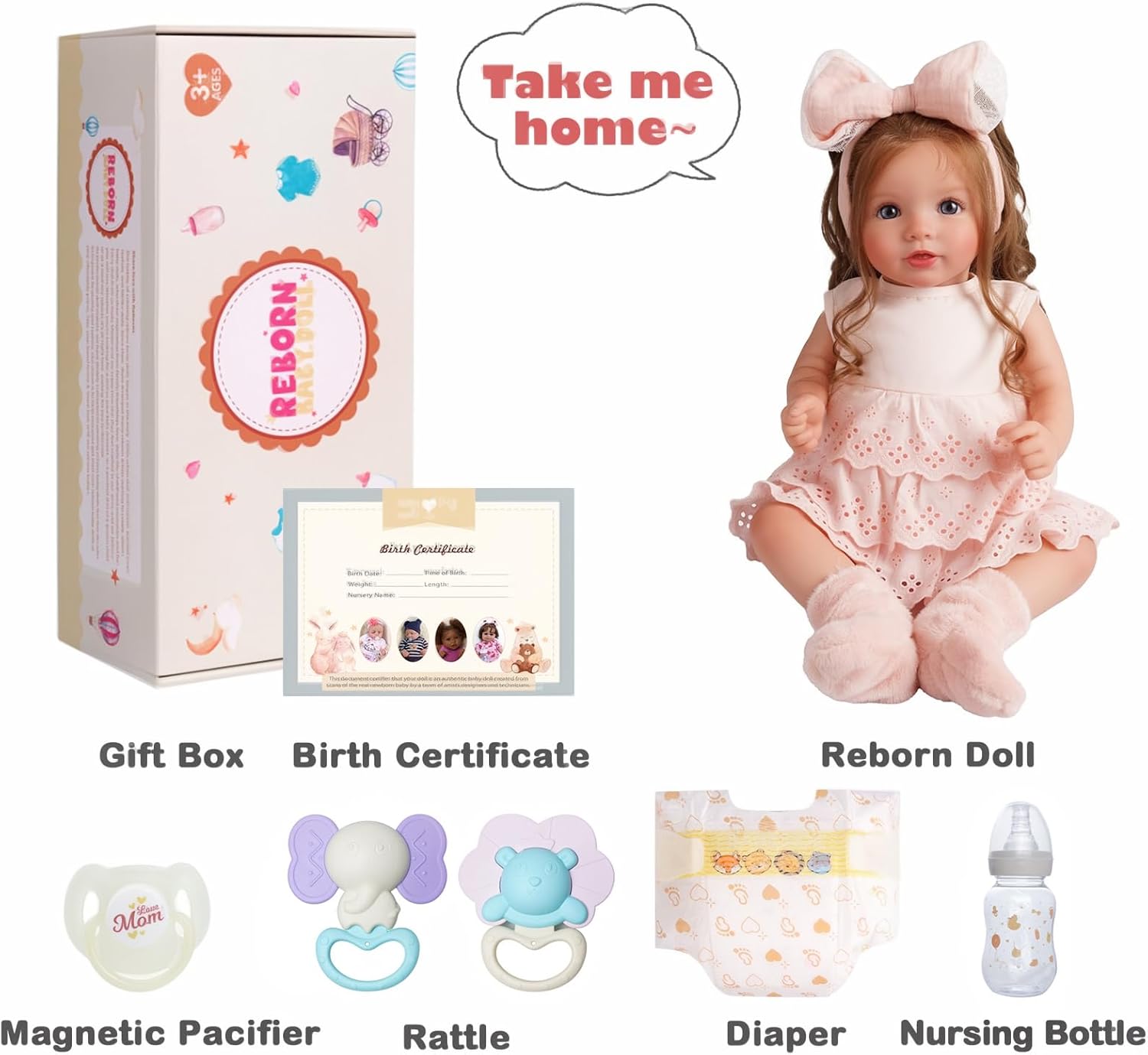 BABESIDE Lifelike Reborn Baby Doll 20 Inch Baby Girl