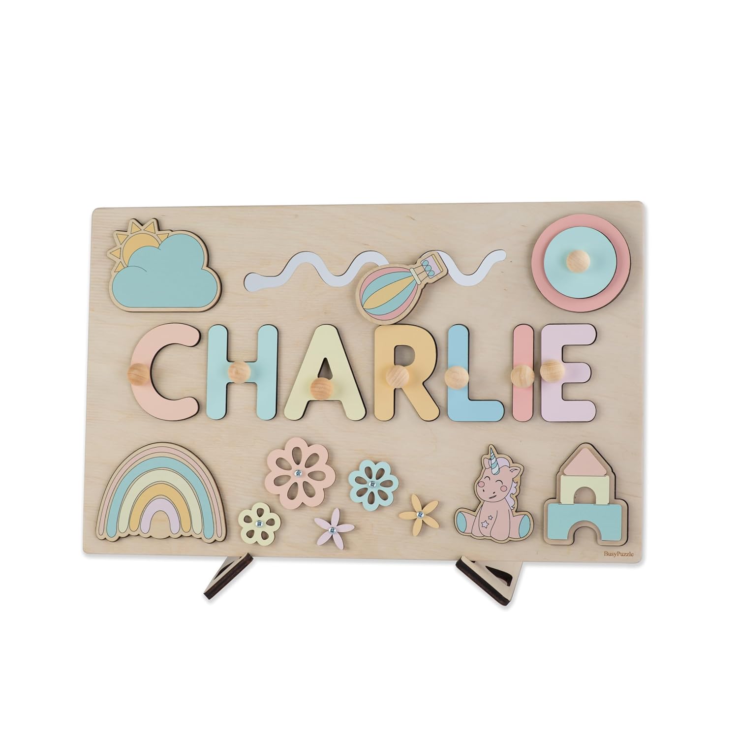 Busy Board For Toddler Girl Educational Wooden Toy