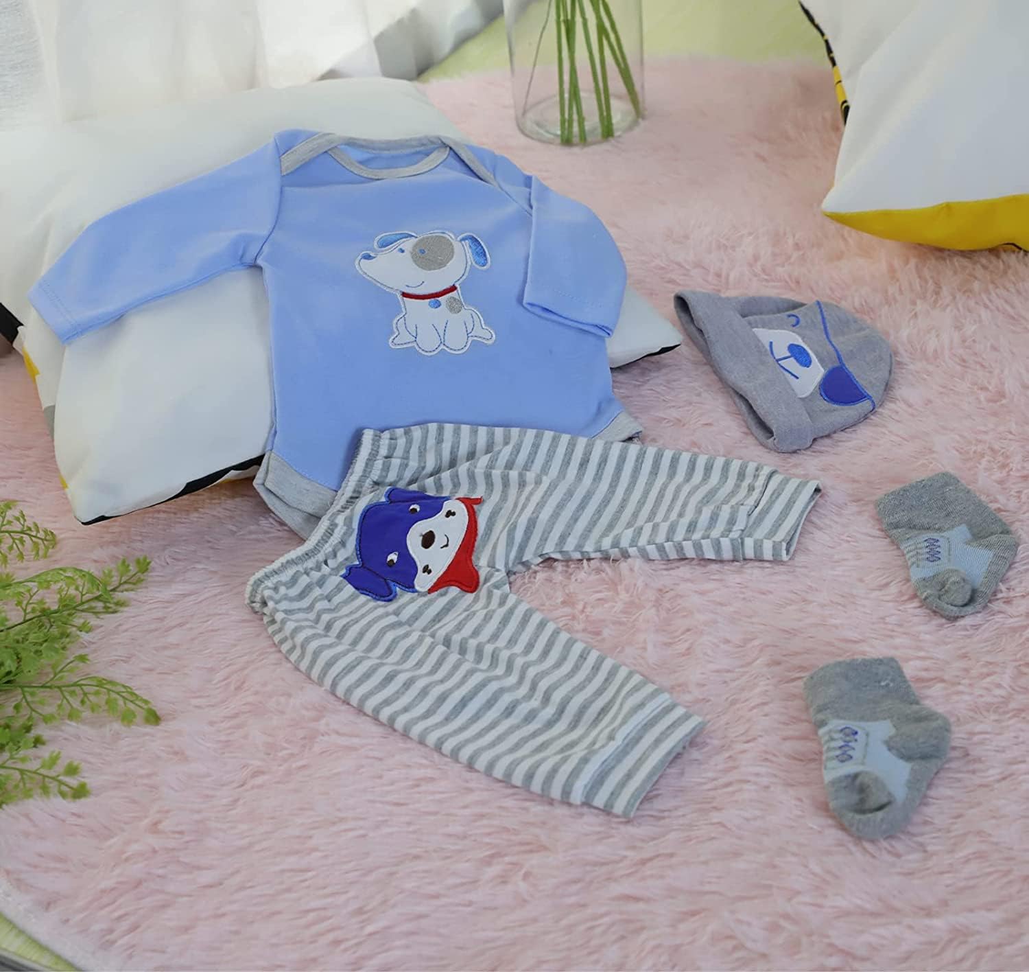 MAIHAO Reborn Baby Doll Boy Outfit 4pcs Set