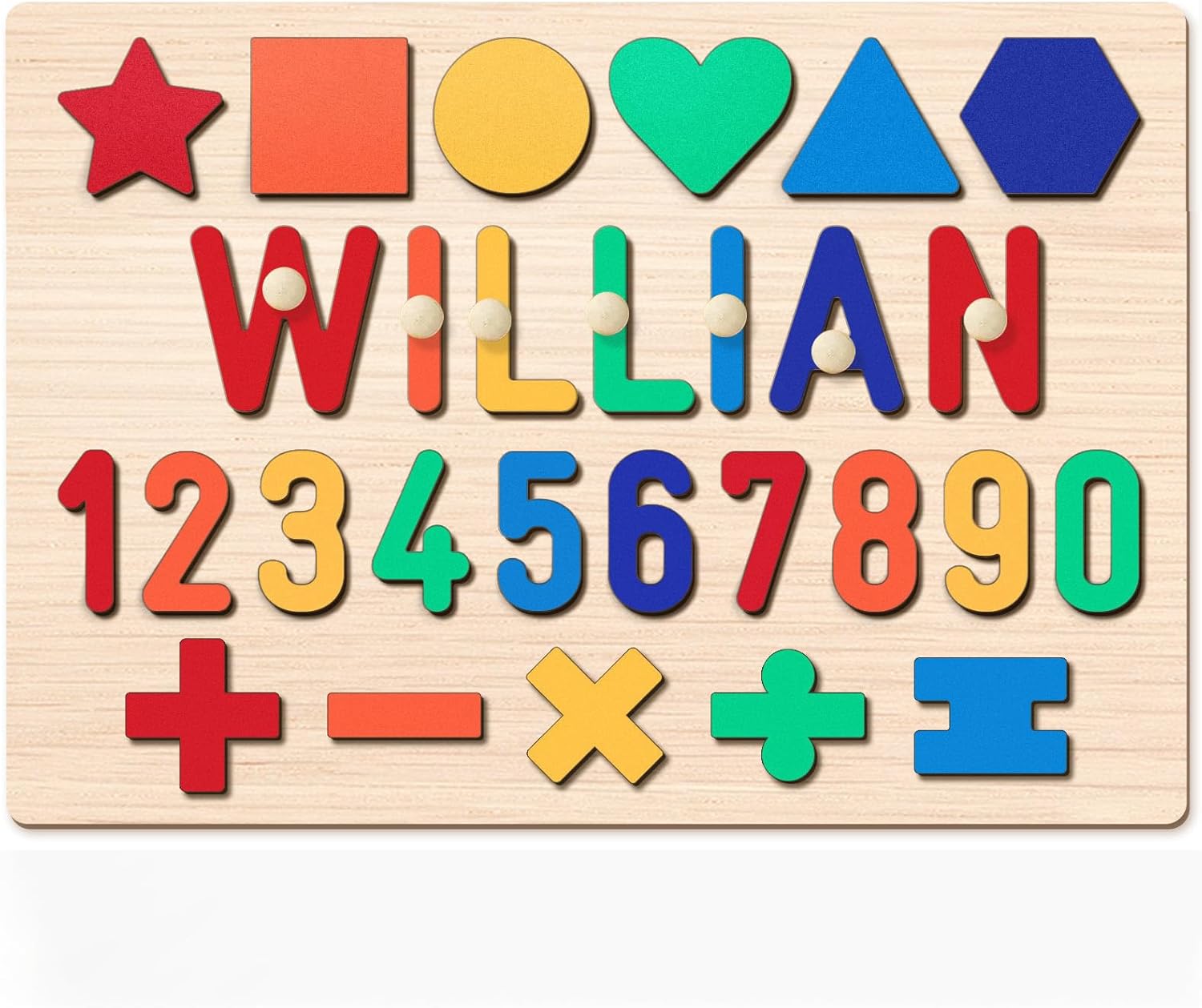 Personalized Wooden Name Puzzle for Kids 1-3