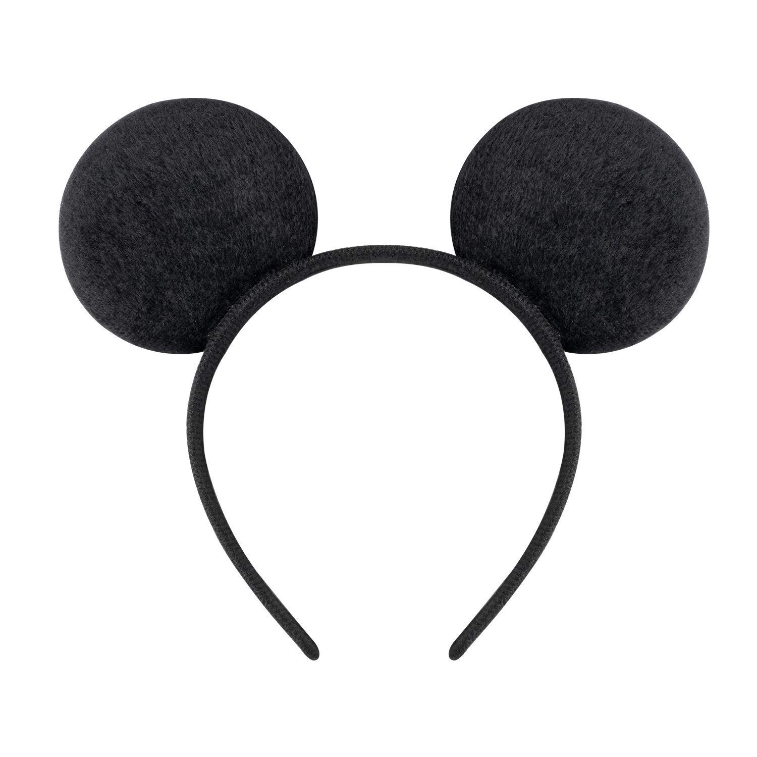 Set of 24 Mouse Costume Deluxe Fabric Ears Headbands