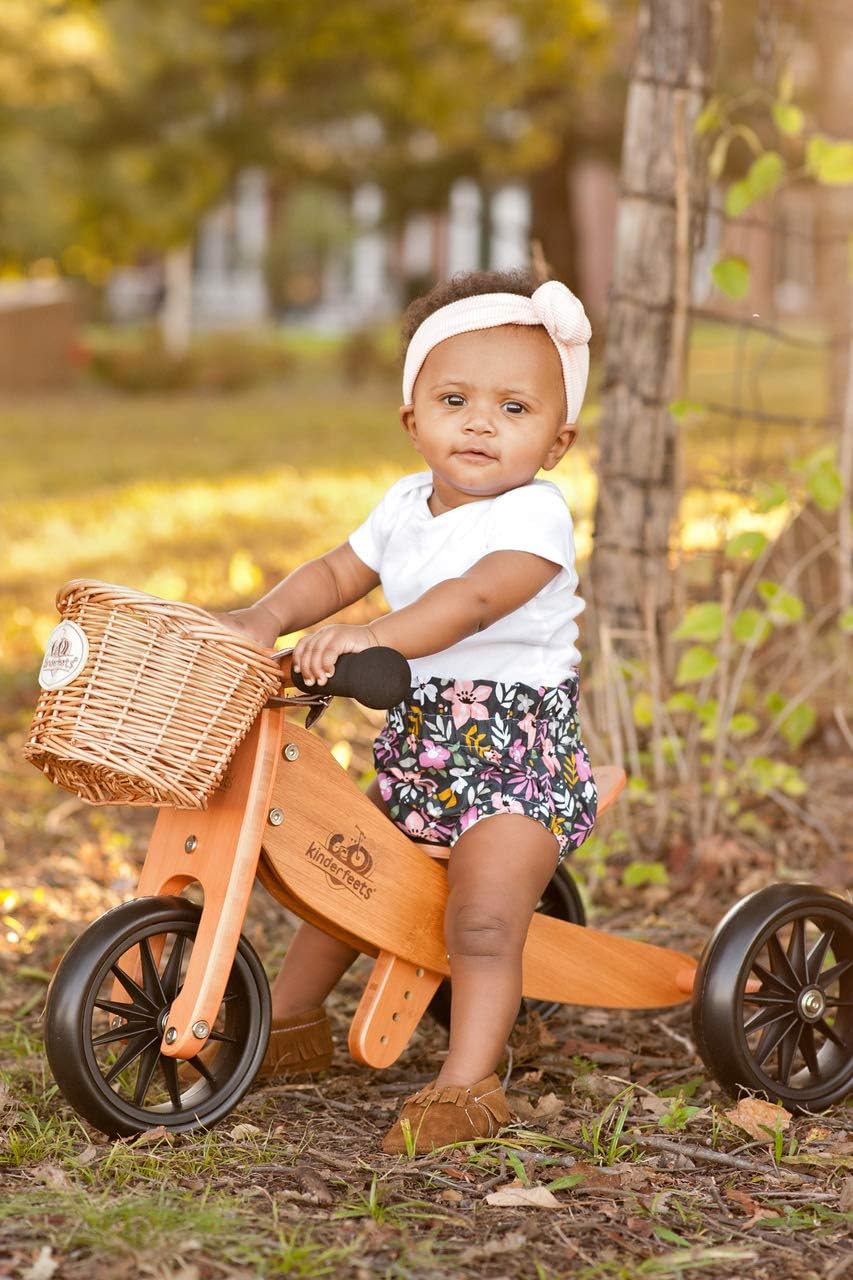 Kinderfeets Tiny Tot Plus Balance Bike for Kids 18M Bamboo
