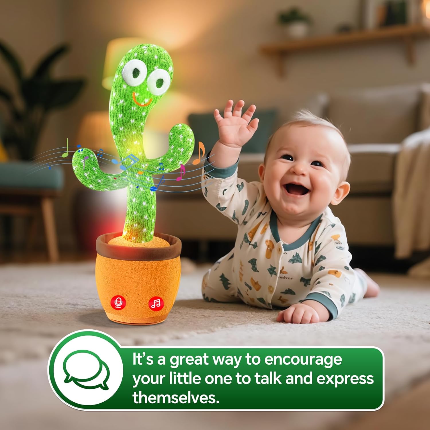 Dancing Talking Cactus Toy for Babies and Toddlers