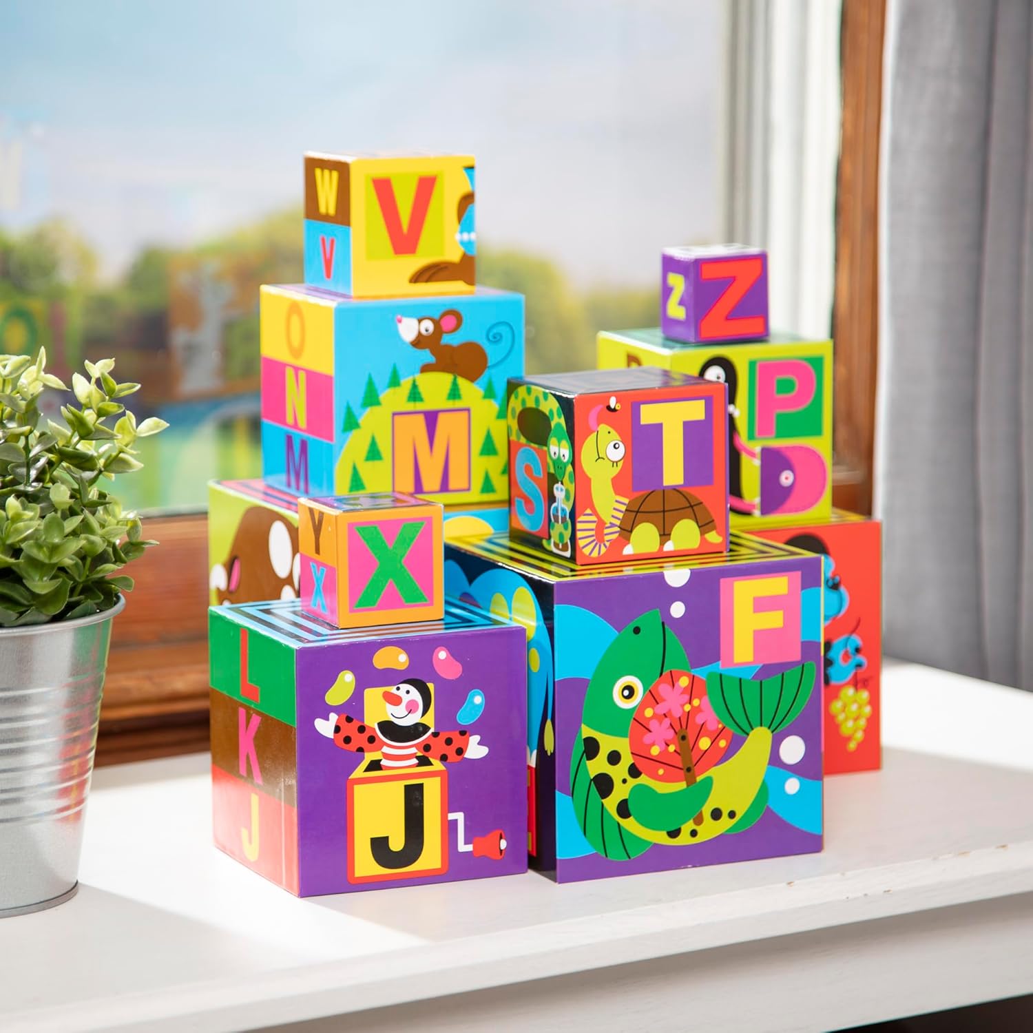 Melissa Doug Alphabet Stacking Blocks Set