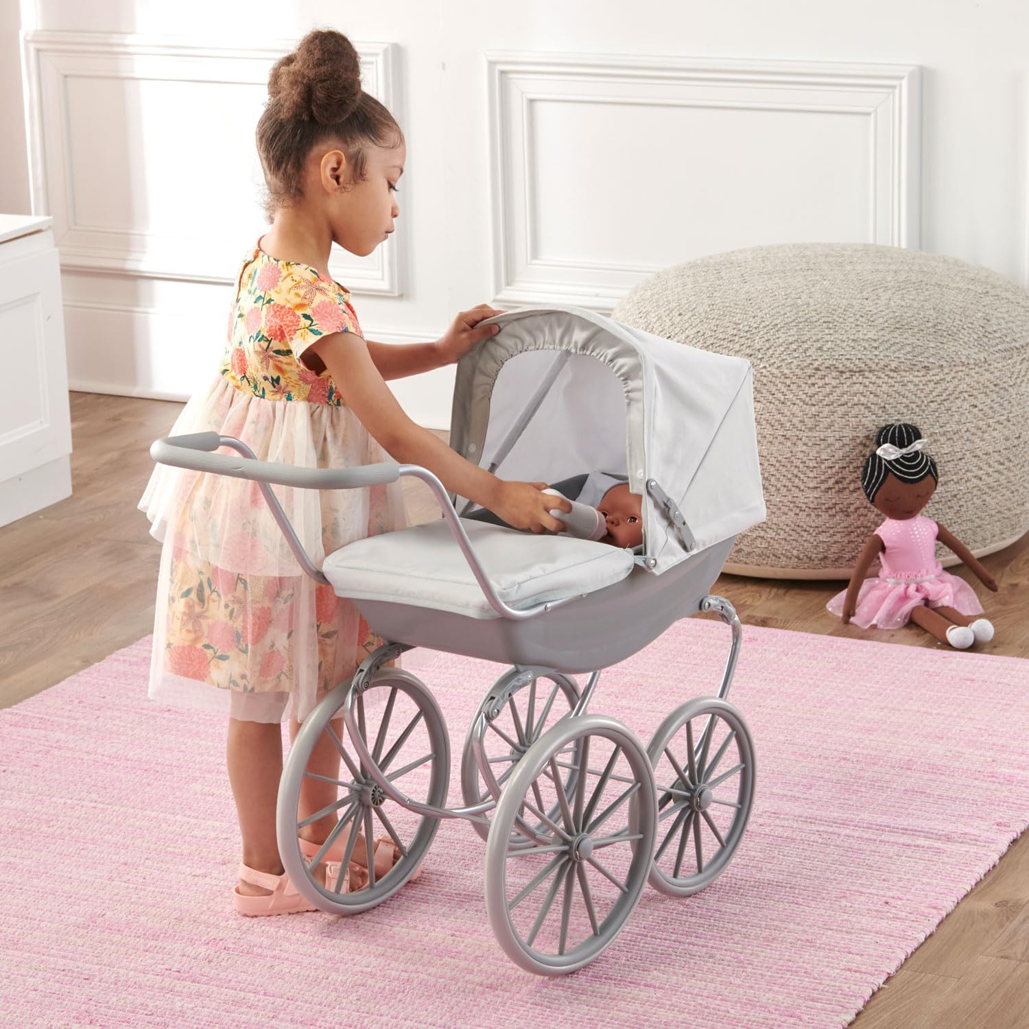Badger Basket London Doll Stroller for 18 Inch Dolls