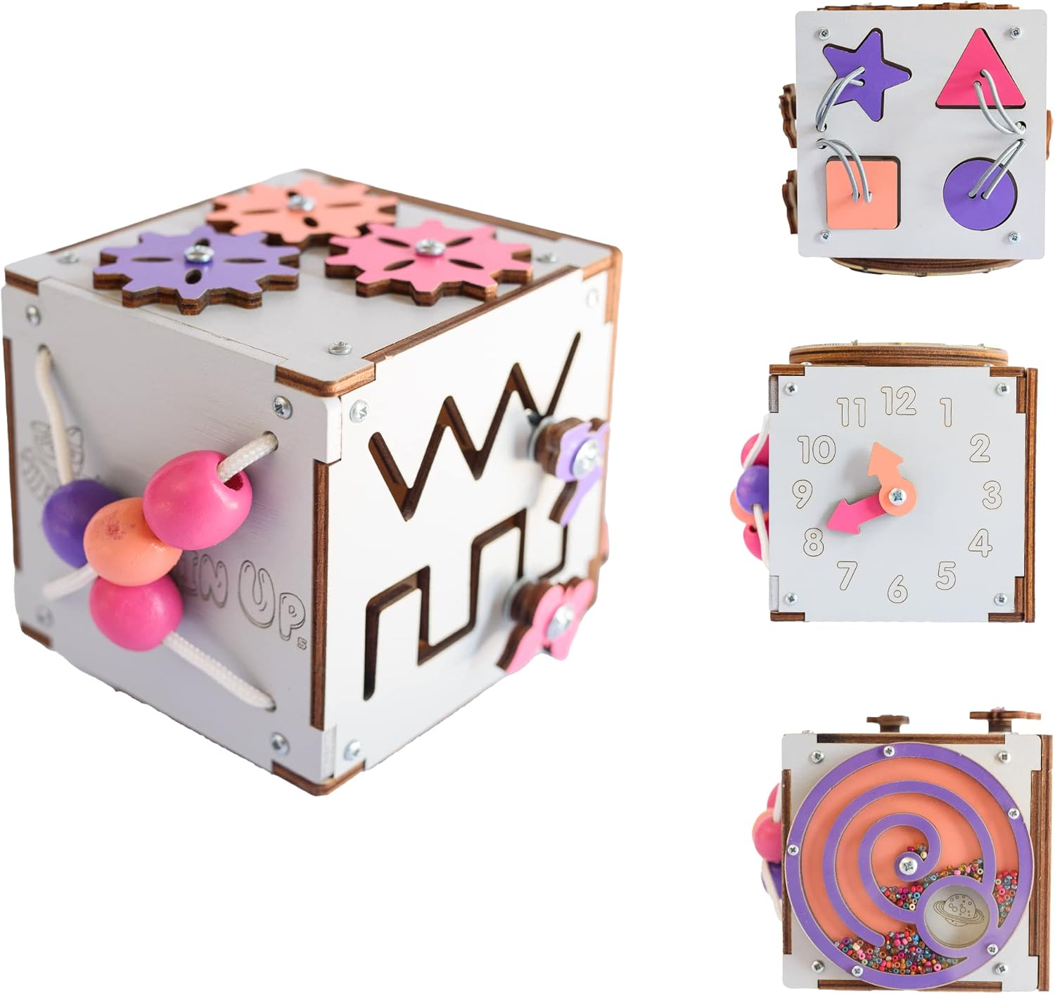 Busy Cube for Toddlers - 6-in-1 Montessori Learning Toy
